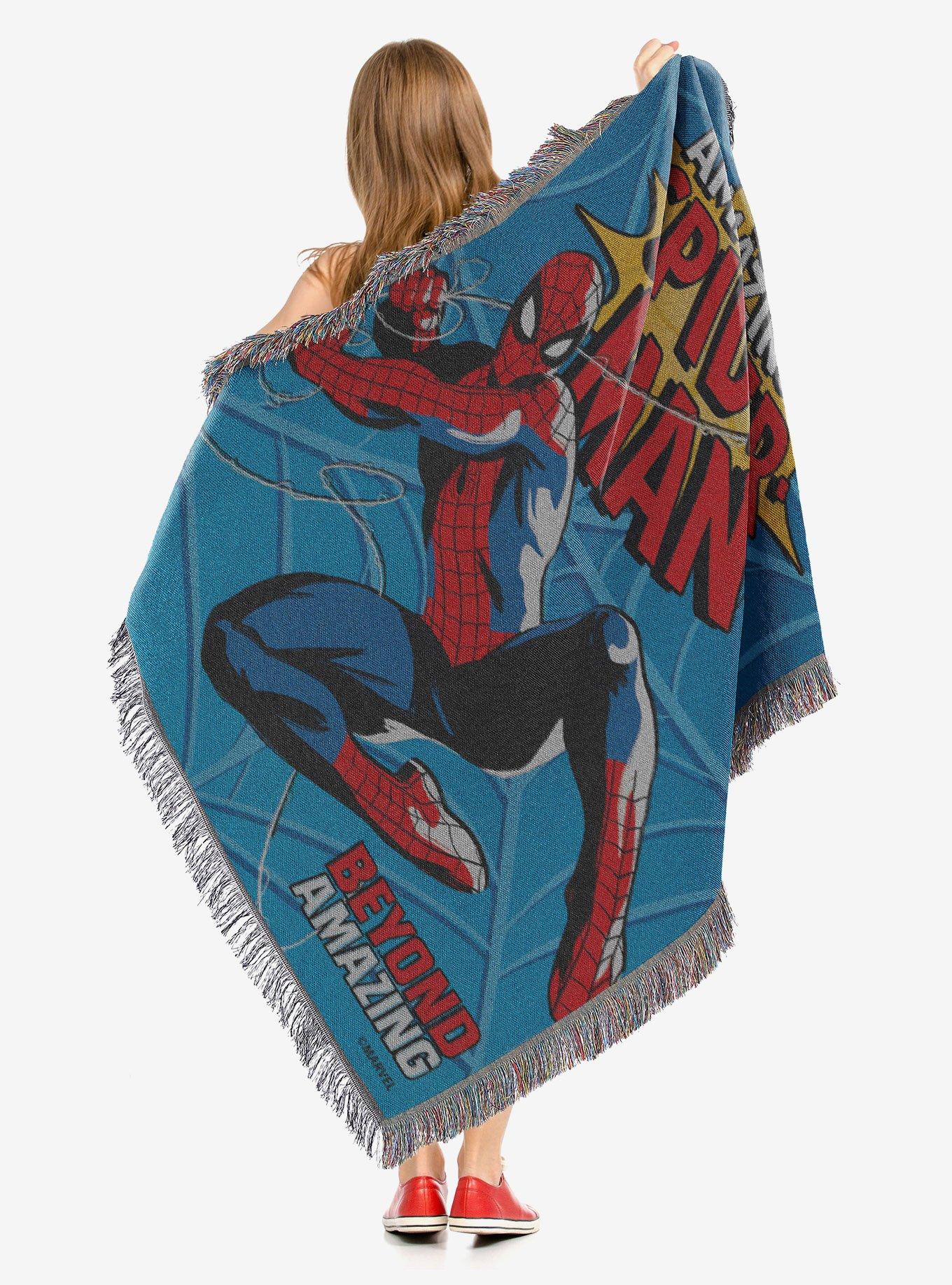Marvel Spider-Man Flying Webs  Tapestry Throw, , alternate