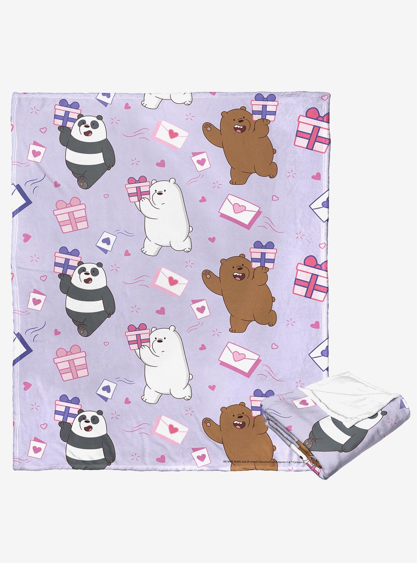 We Bare Bears Love Letters Silk Touch Throw, , alternate