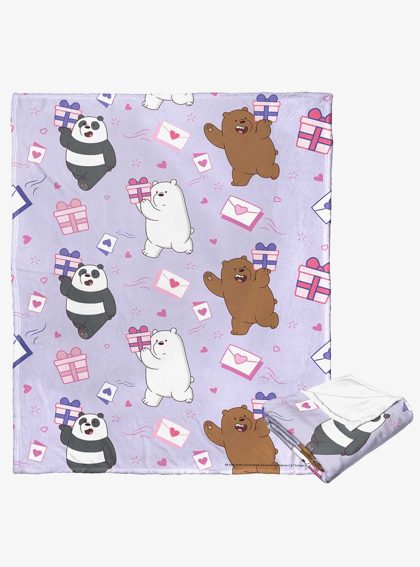 We Bare Bears Love Letters Silk Touch Throw, , hi-res