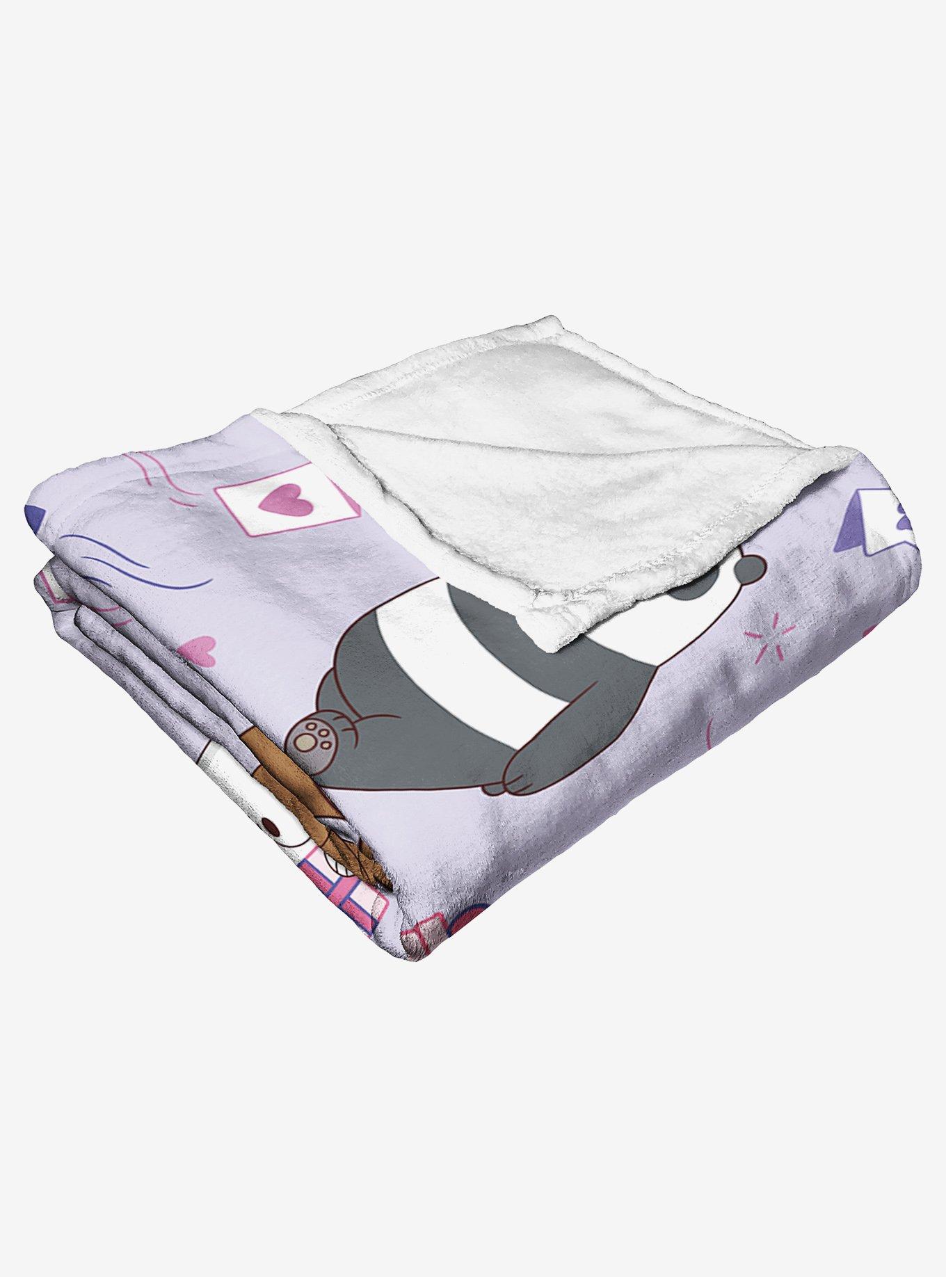 We Bare Bears Love Letters Silk Touch Throw, , alternate