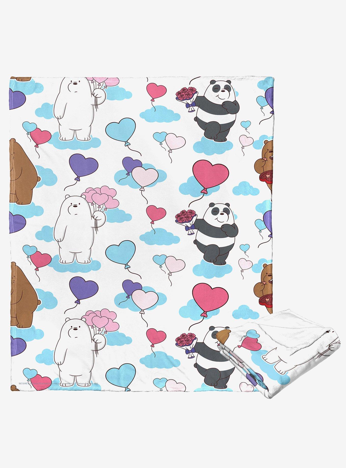 We Bare Bears Bears And Balloons Silk Touch Throw, , alternate