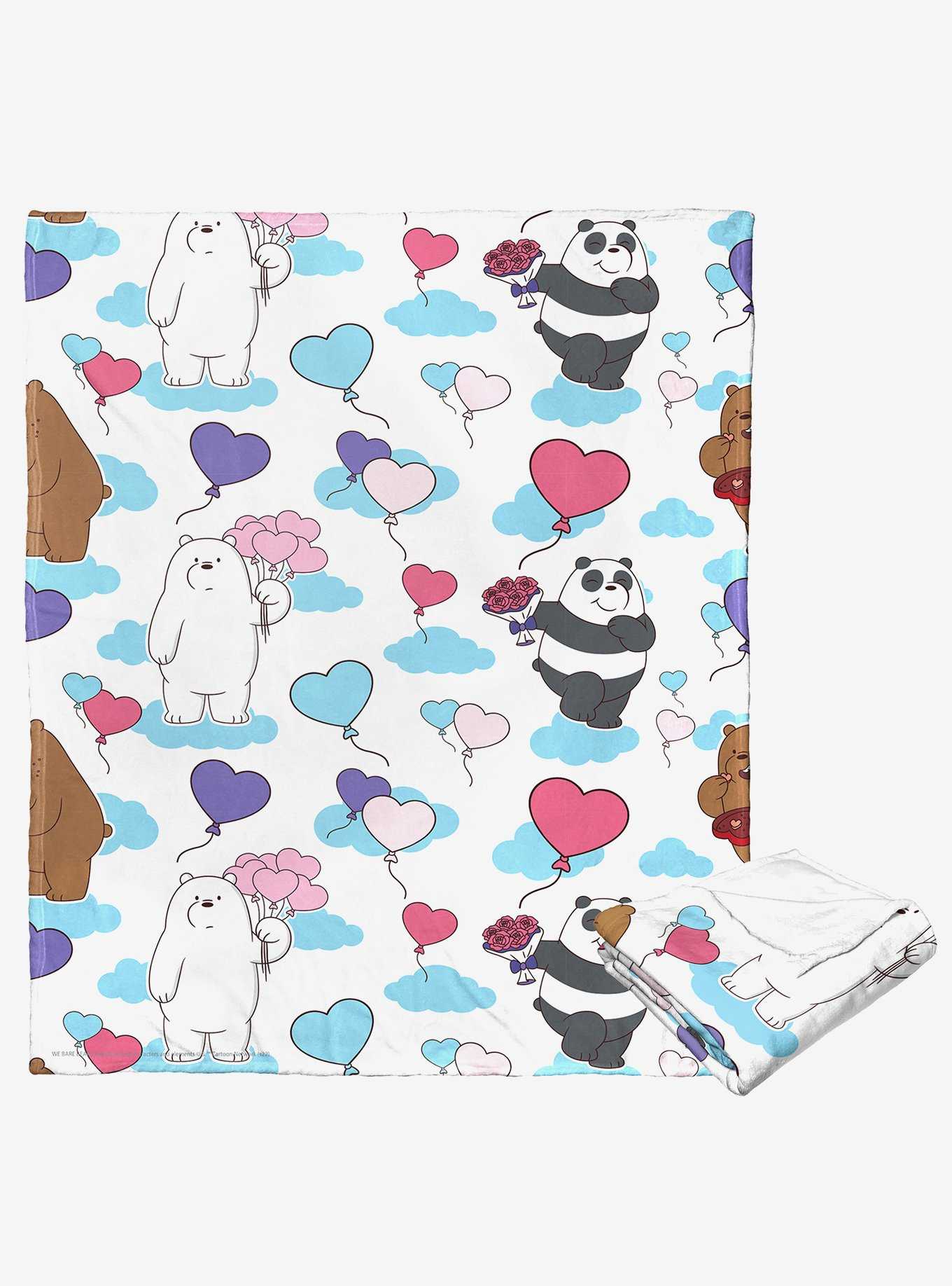 We Bare Bears Bears And Balloons Silk Touch Throw, , hi-res