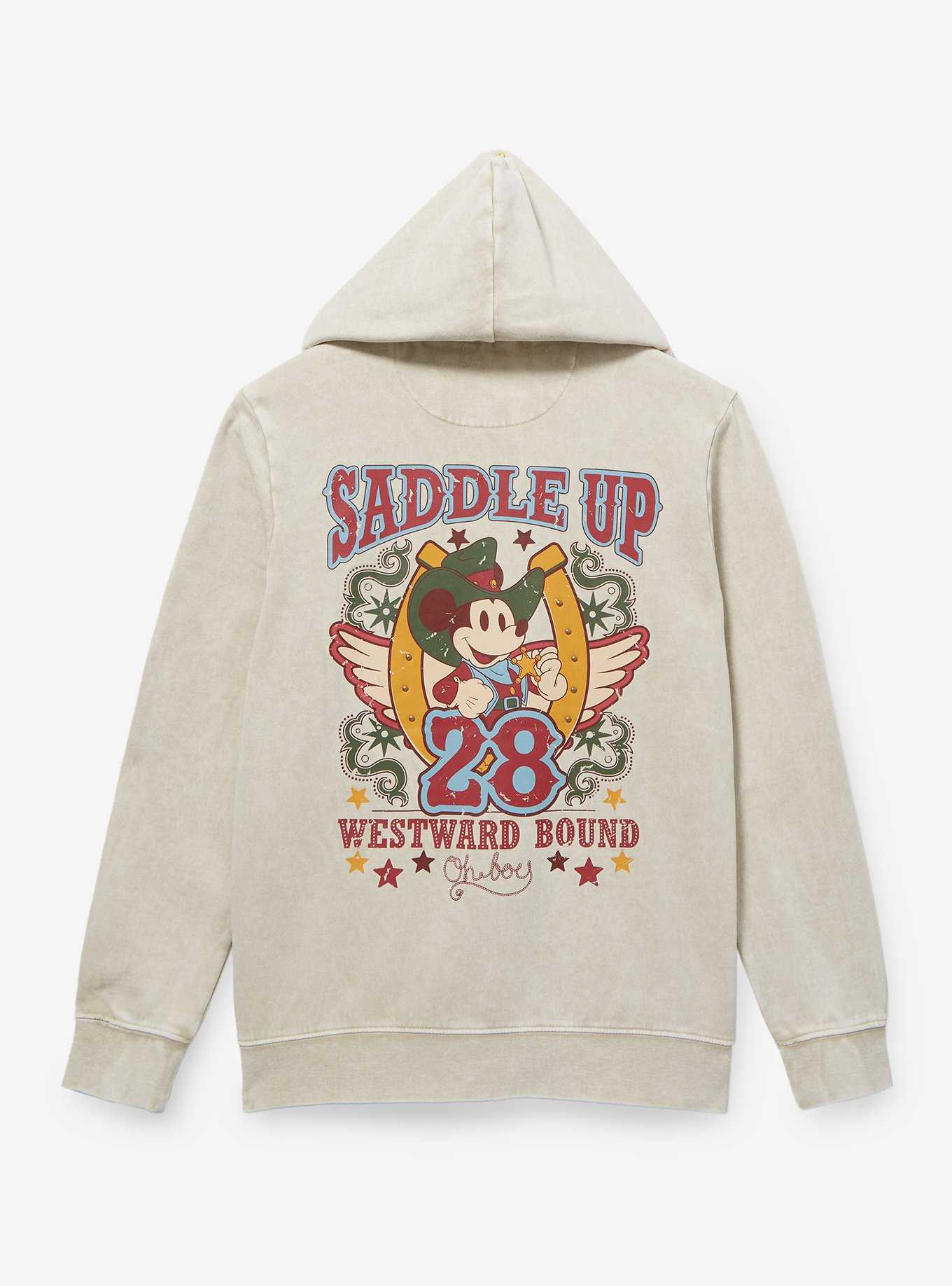 Disney Mickey Mouse Western Women's Zippered Hoodie - BoxLunch Exclusive, , hi-res