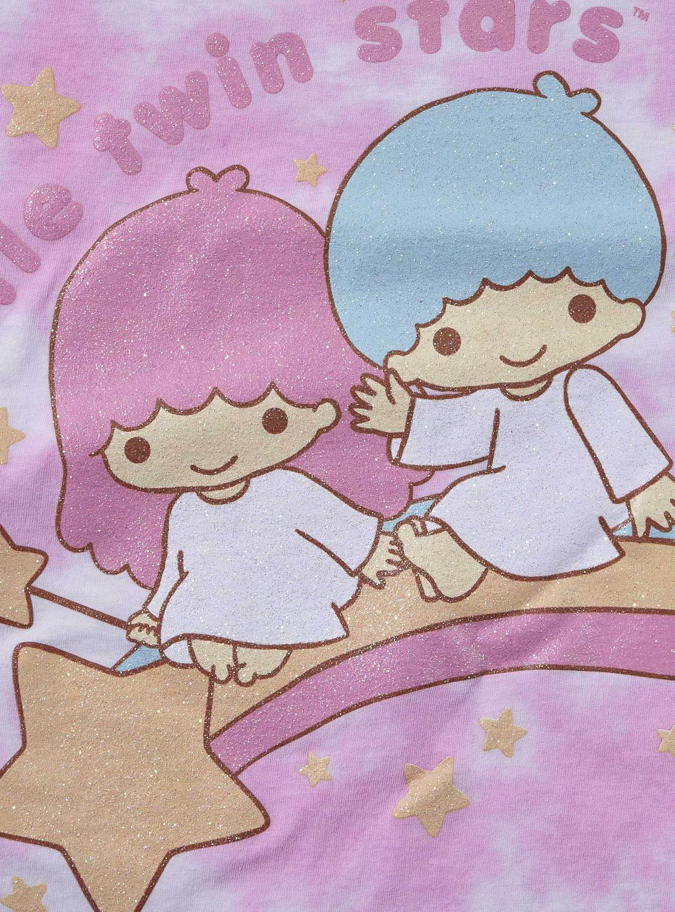 Little Twin Stars Glitter Tie-Dye Boyfriend Fit Girls T-Shirt, , hi-res