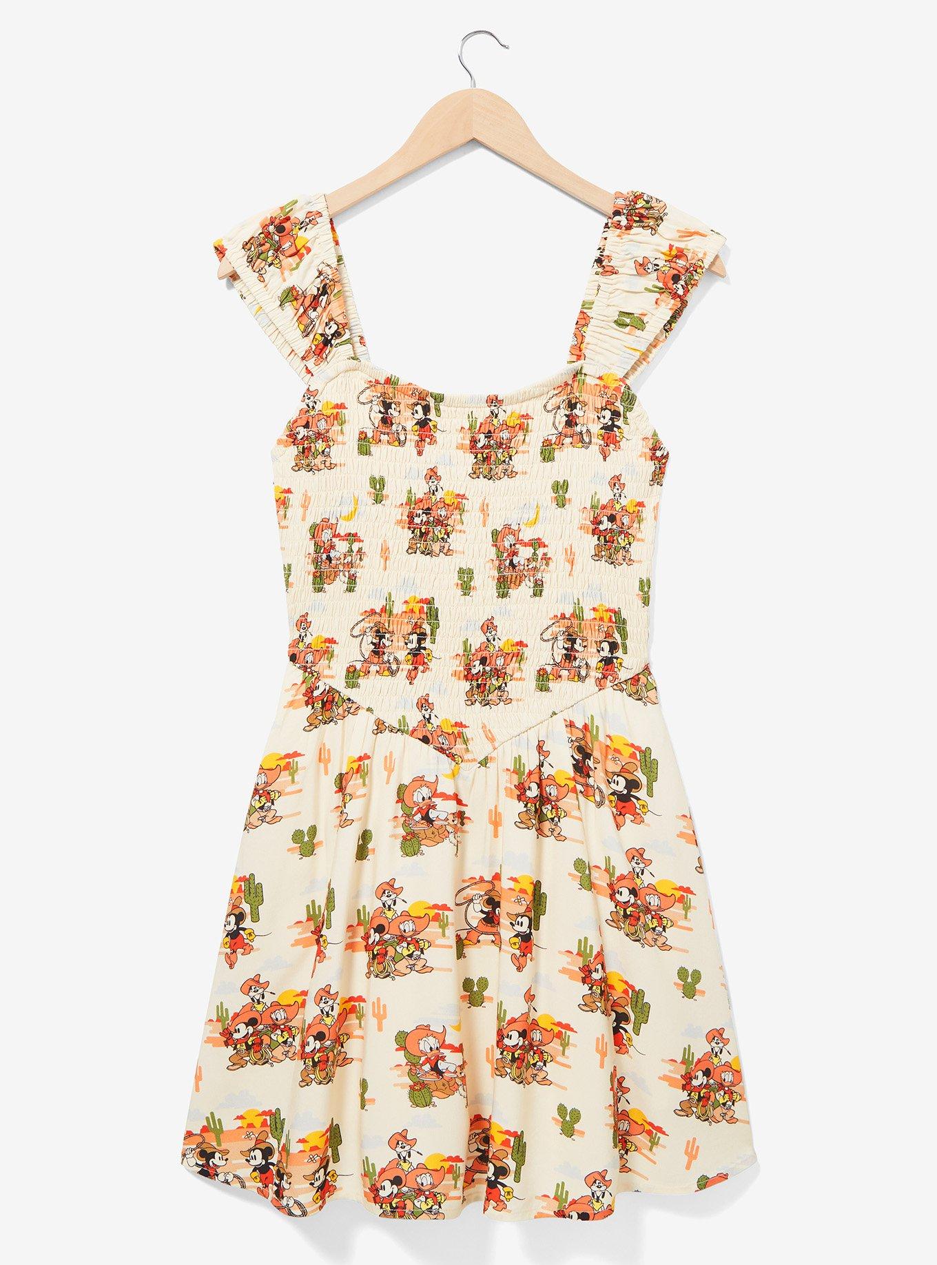 Her Universe Disney Mickey and Friends Western Allover Print Smock Dress - BoxLunch Exclusive, , alternate
