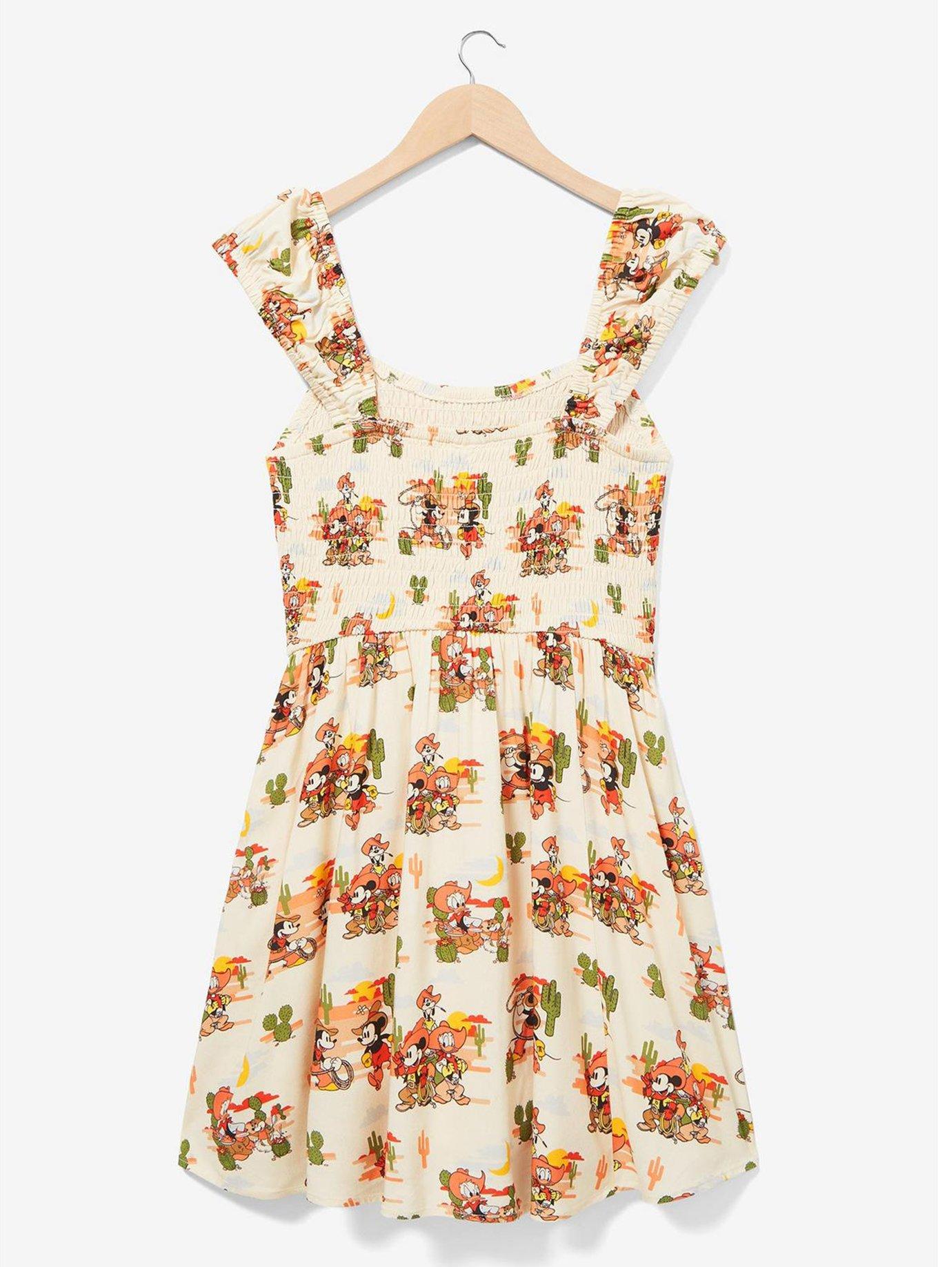Her Universe Disney Mickey and Friends Western Allover Print Smock Dress - BoxLunch Exclusive, , alternate