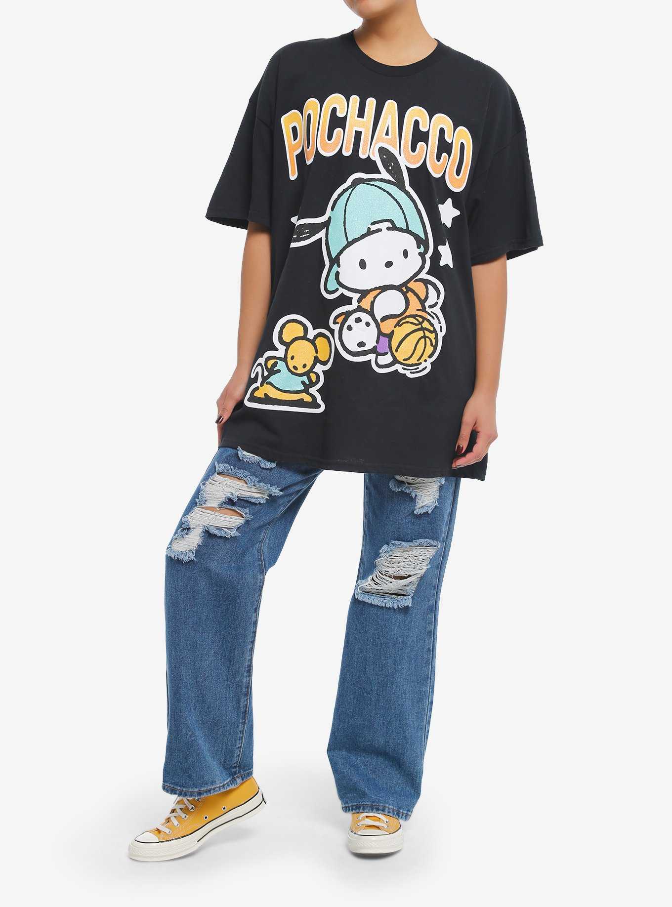 Pochacco Baller Glitter Girls Oversized T-Shirt, , hi-res