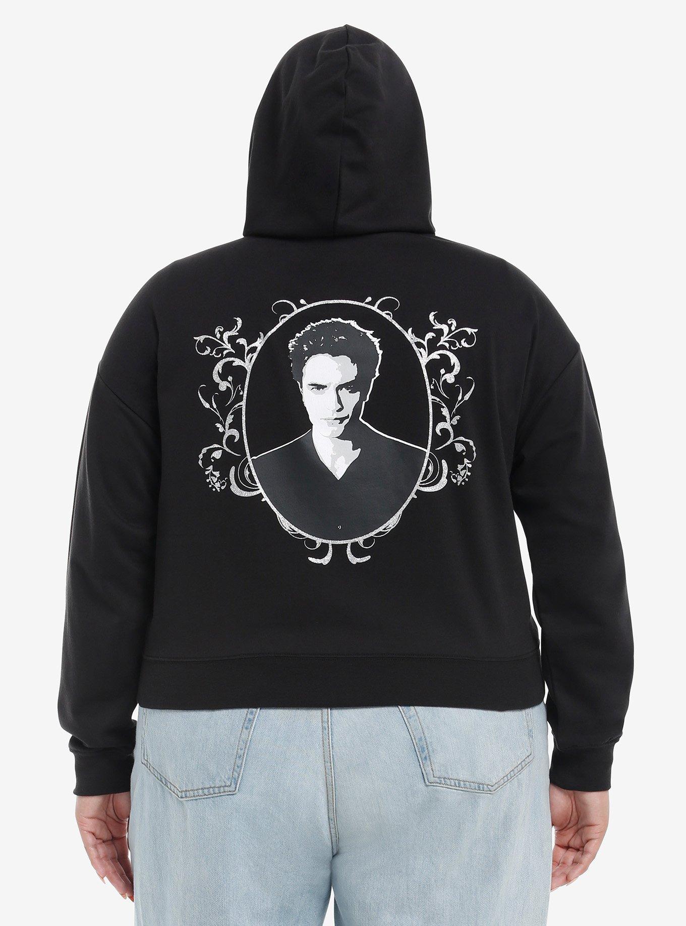 The Twilight Saga Edward Rhinestone Crop Hoodie Plus Size