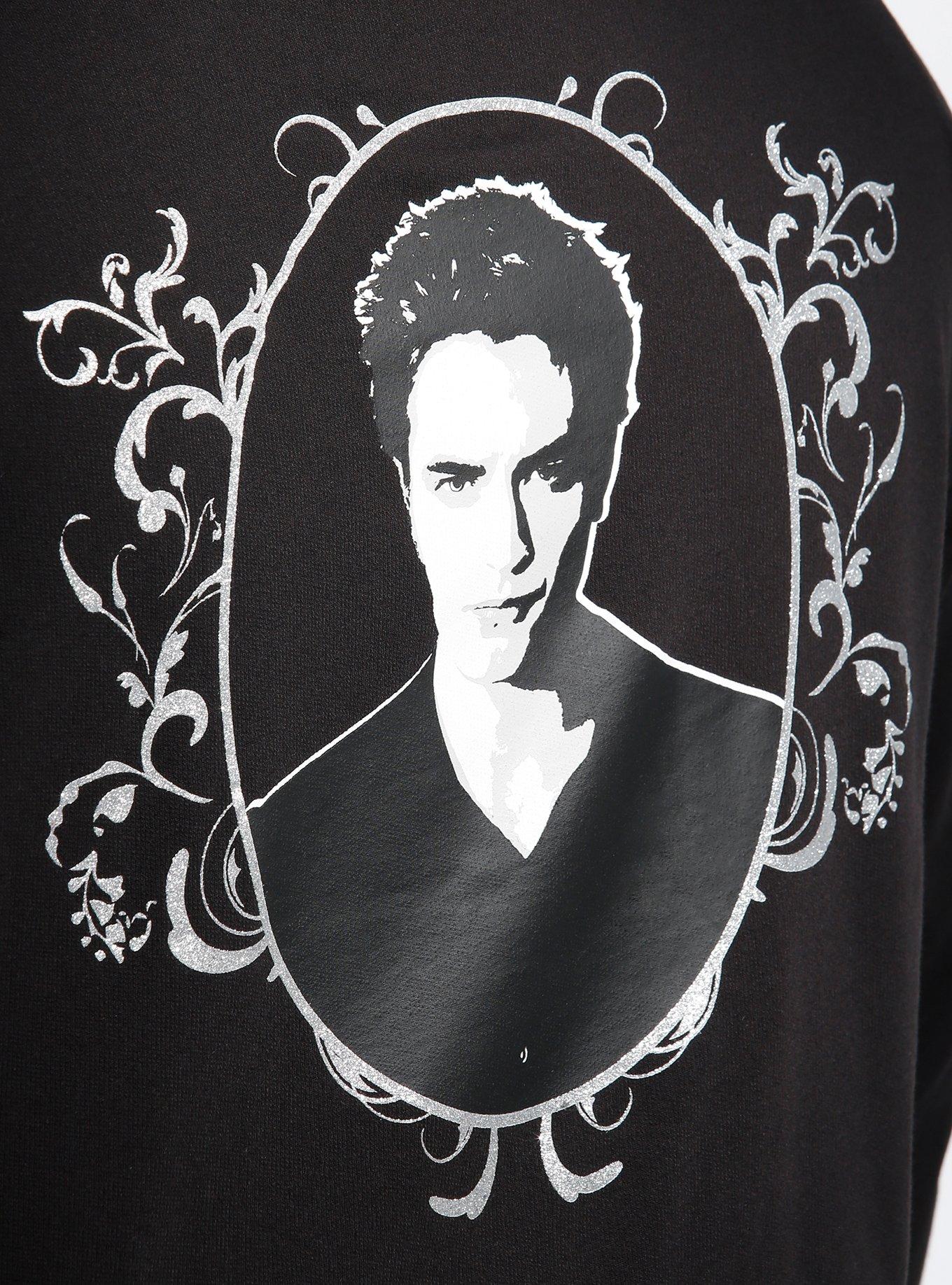 The Twilight Saga Edward Rhinestone Crop Hoodie Plus Size, BLACK, alternate