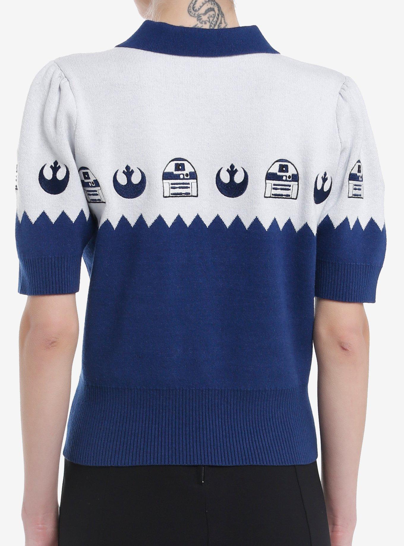 Her Universe Star Wars Rebel Droid Sweater Top Her Universe Exclusive, BLUE  WHITE, alternate