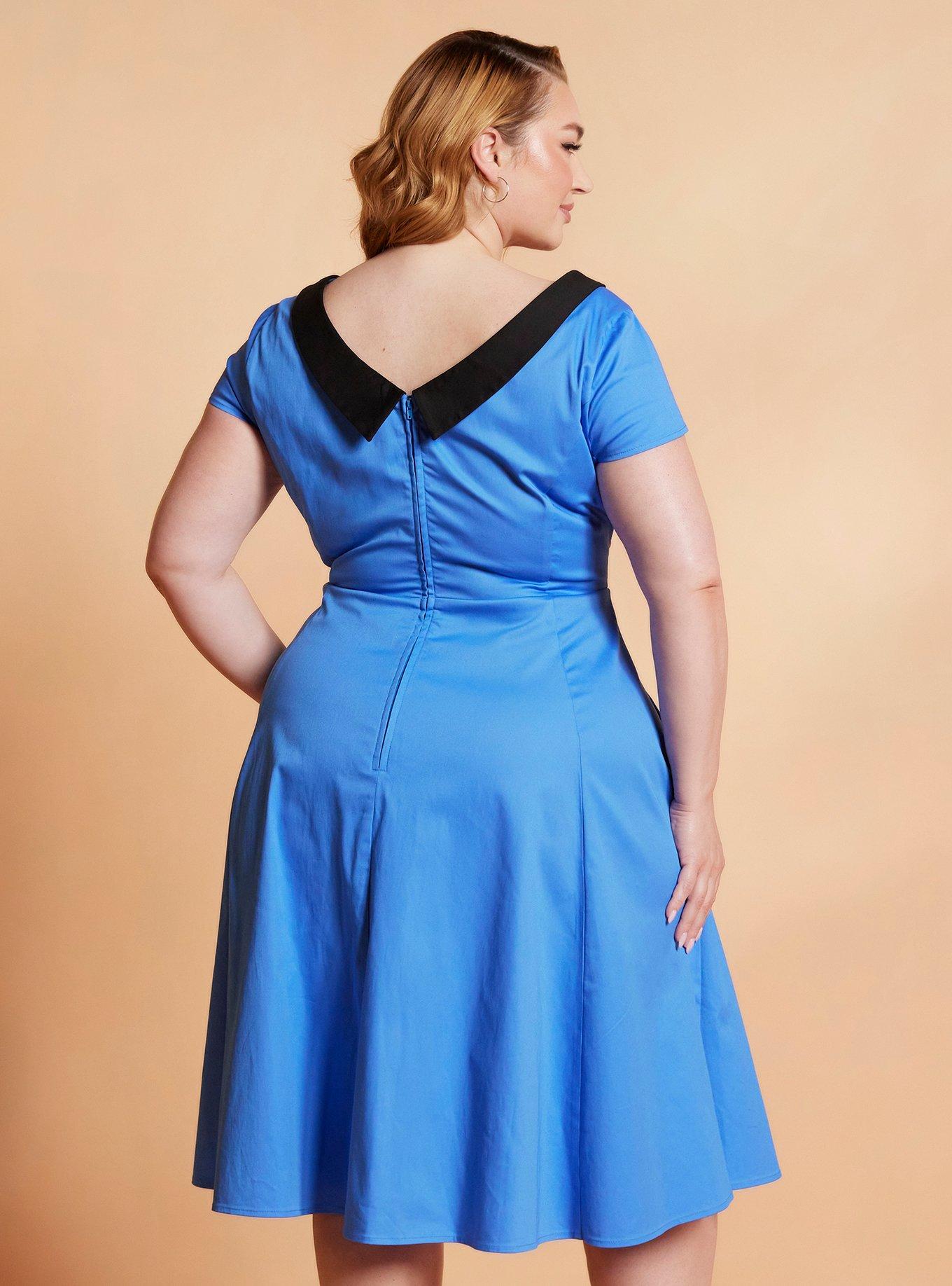 Her Universe Star Trek Blue Uniform Retro Dress Plus Size Her Universe Exclusive, BLUE, alternate