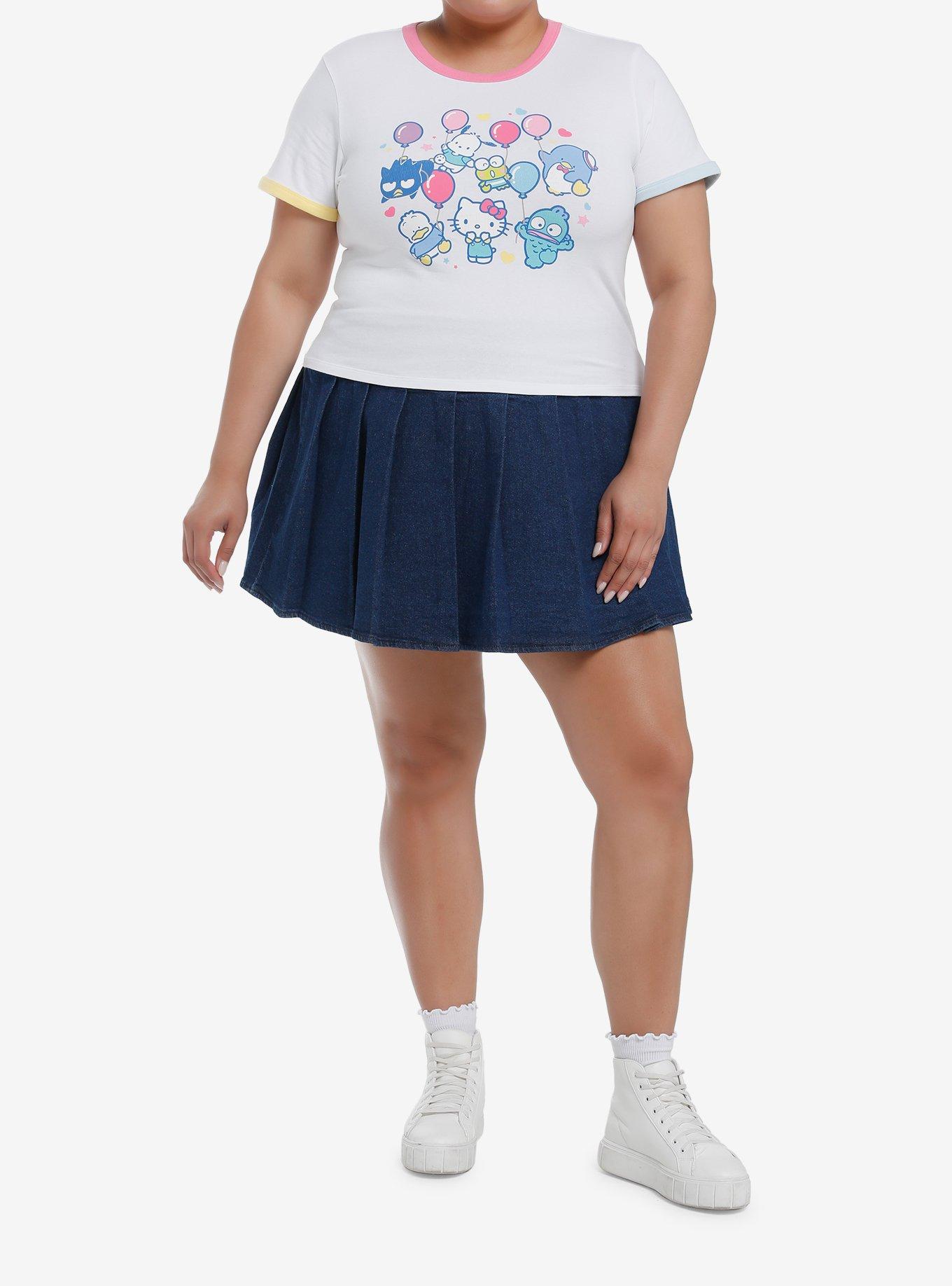 Hello Kitty And Friends Balloon Ringer Girls Baby T-Shirt Plus Size, MULTI, alternate