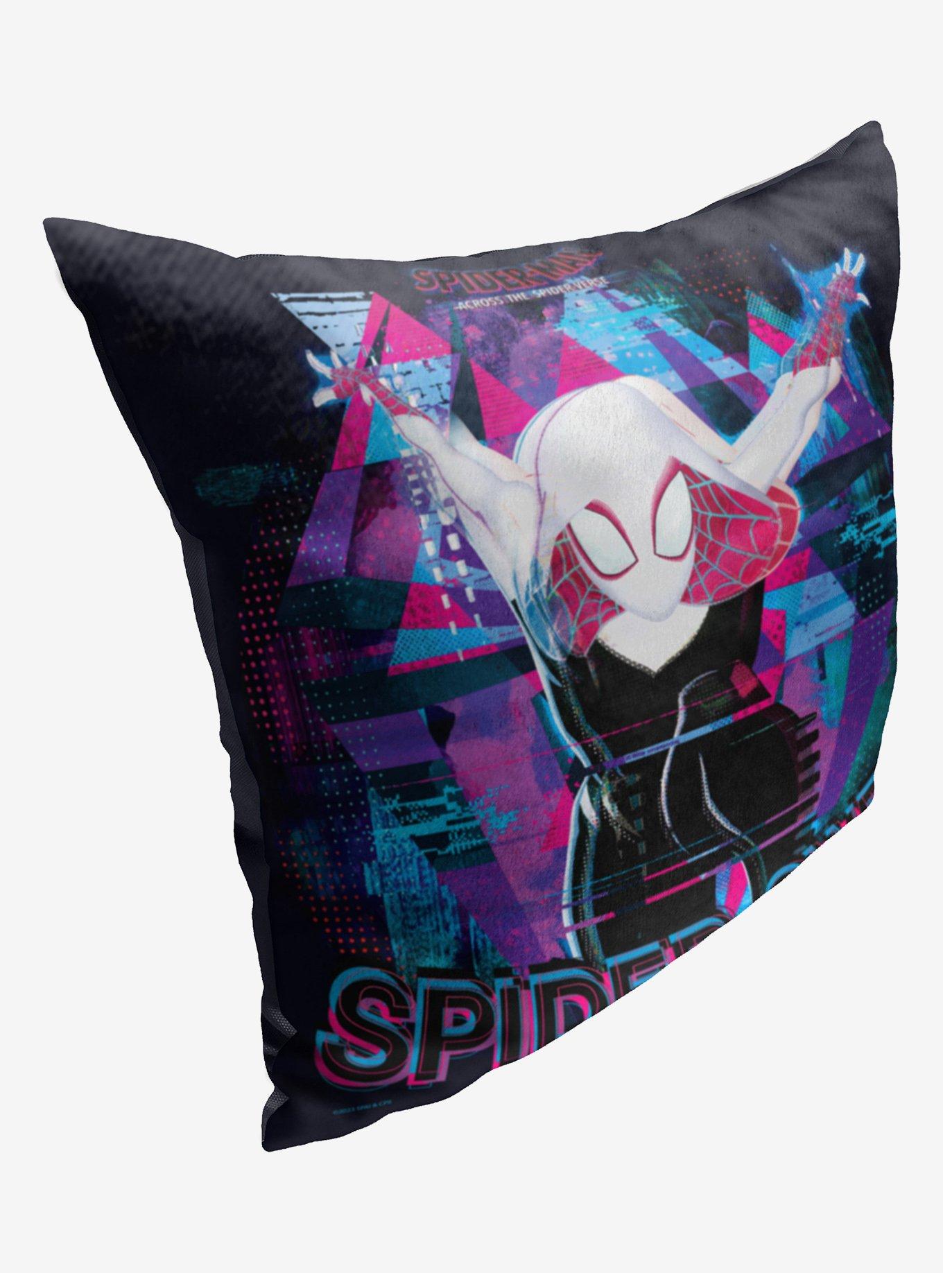 Marvel Spider-Man Across The Spiderverse Glitchy Gwen Printed Throw Pillow, , alternate