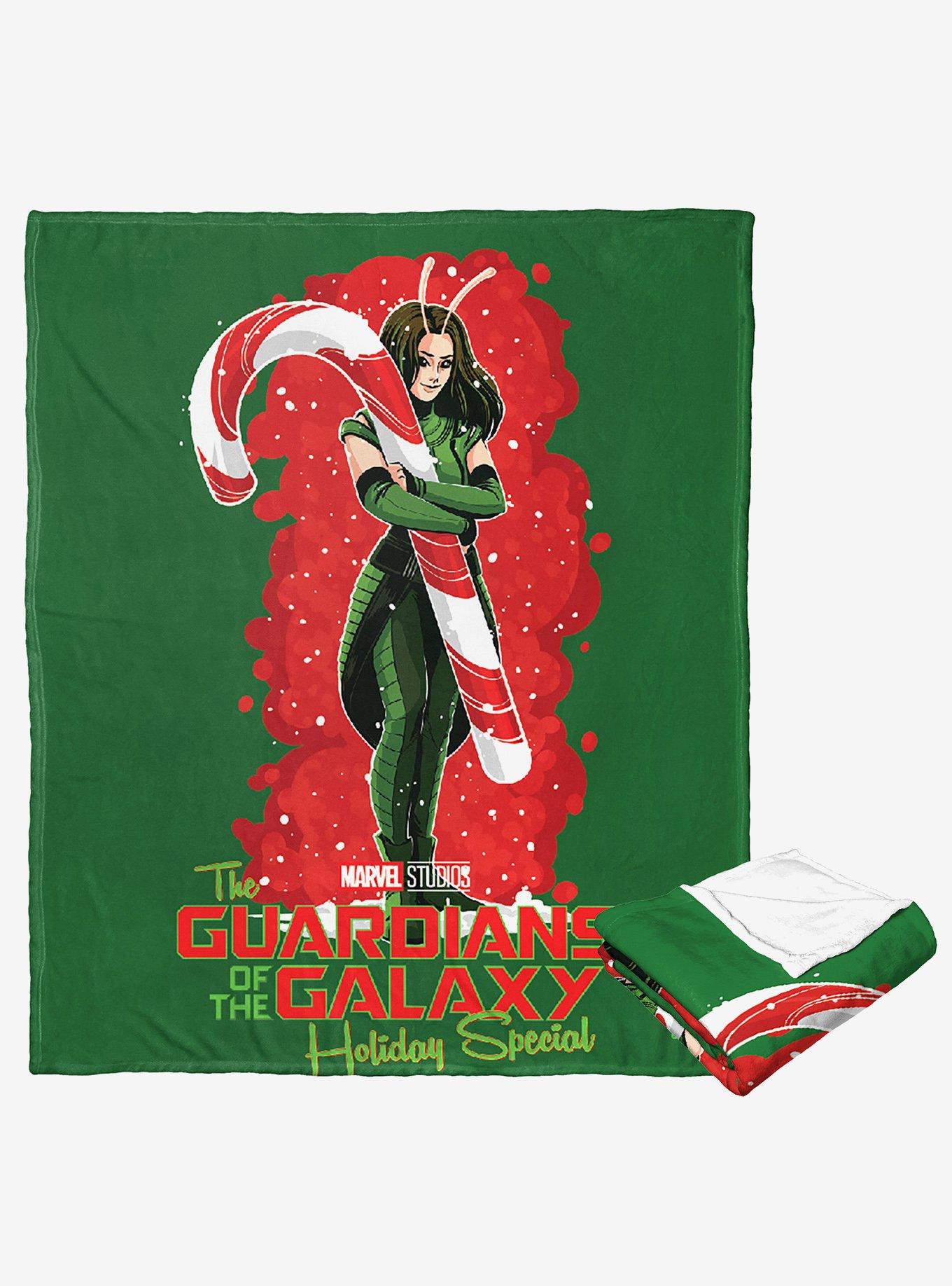 Marvel Guardians Of The Galaxy Holiday Special Candy Cane Mantis Silk Touch Throw Blanket, , alternate