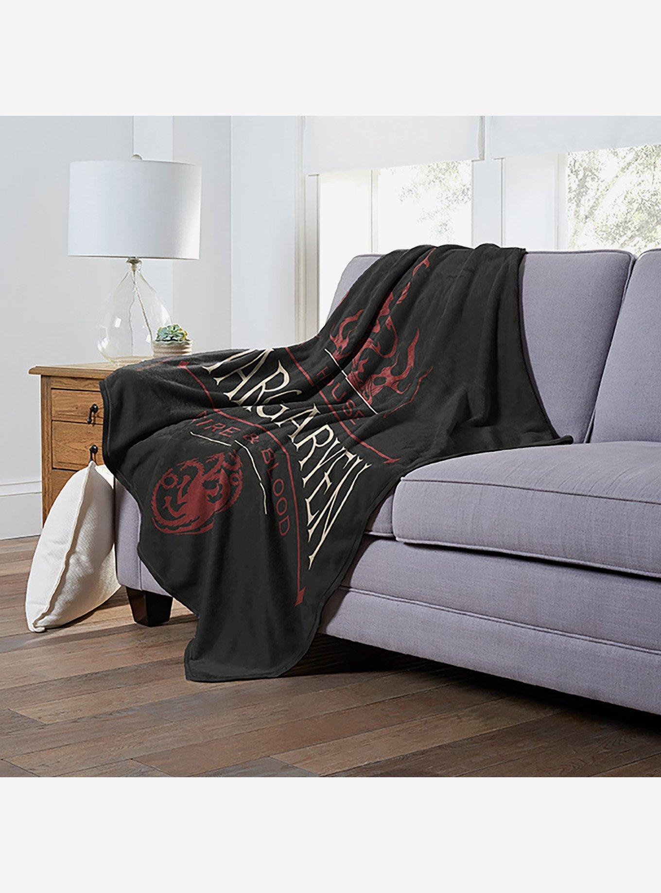 Game Of Thrones House Of Fire And Blood Silk Touch Throw Blanket