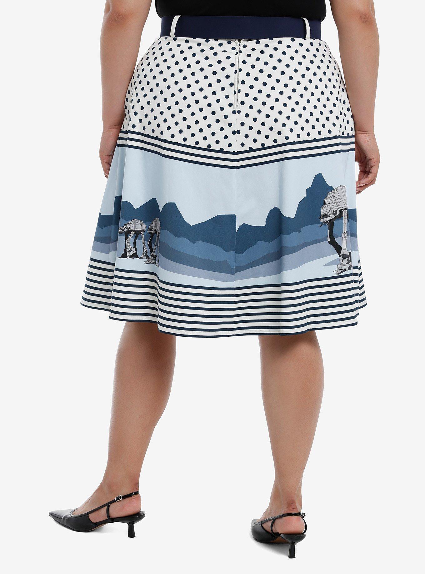 Her Universe Star Wars AT-AT Retro Skirt Plus Size Her Universe Exclusive, MULTI, alternate