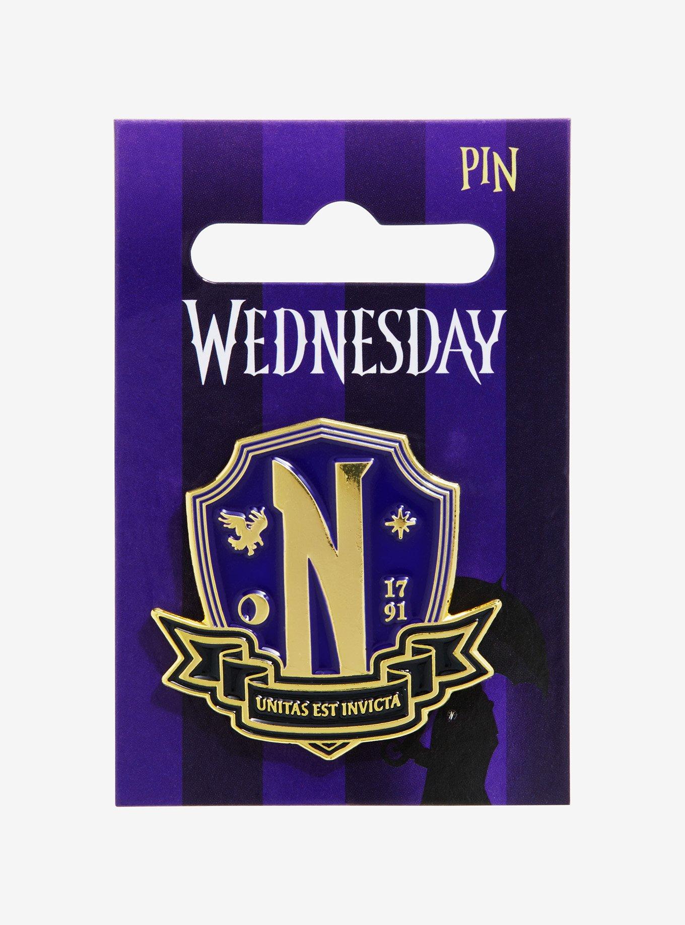 Wednesday Nevermore Academy Enamel Pin, , alternate