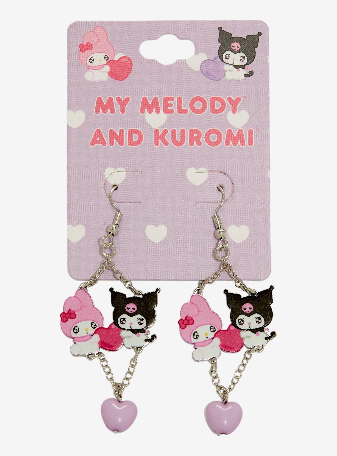 Sanrio My Melody & Kuromi Emo Kyun Statement Earrings - BoxLunch Exclusive, , hi-res