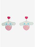 Sanrio Emo Kyun Cinnamoroll Heart Earrings, , alternate