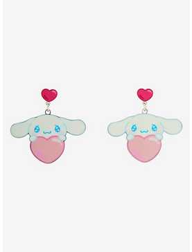 Sanrio Emo Kyun Cinnamoroll Heart Earrings, , hi-res