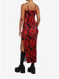 Red & Black Rose Ribbed Cami Maxi Dress, BLACK, alternate