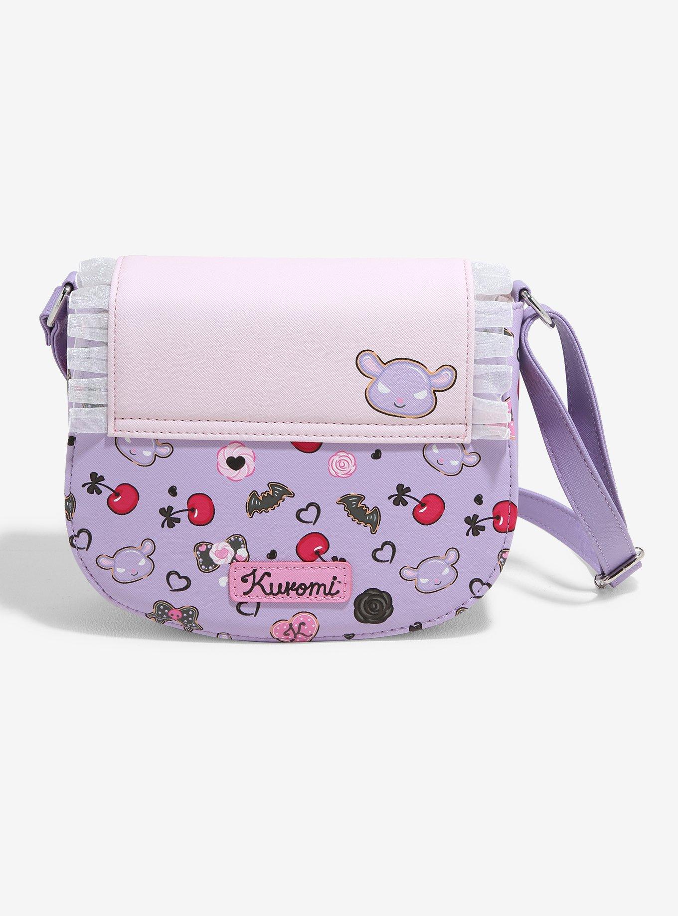 Kuromi Cherry Lace Crossbody Bag, , hi-res