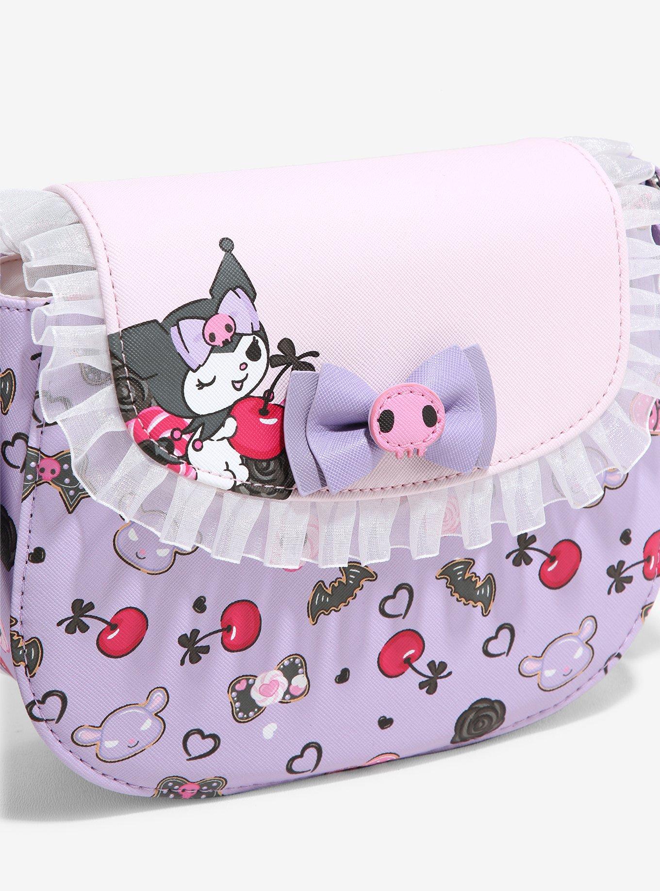 Kuromi Cherry Lace Crossbody Bag, , alternate
