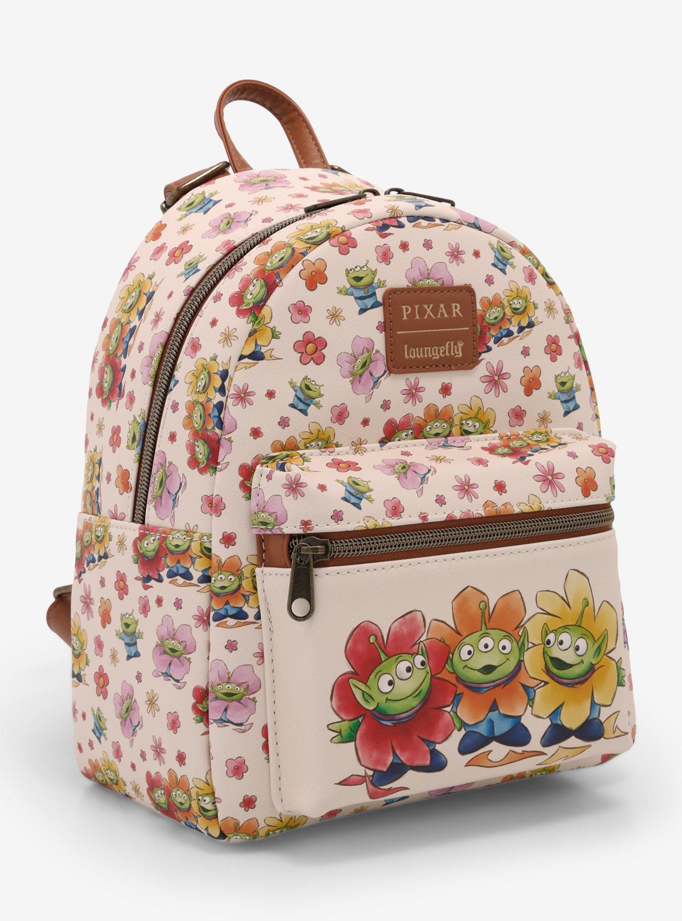 Loungefly Disney Pixar Toy Story Aliens Floral Mini Backpack, , alternate