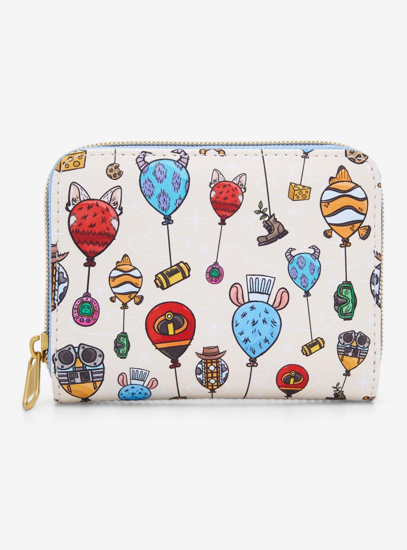 Loungefly Disney Pixar Character Balloons Mini Zipper Wallet, , alternate