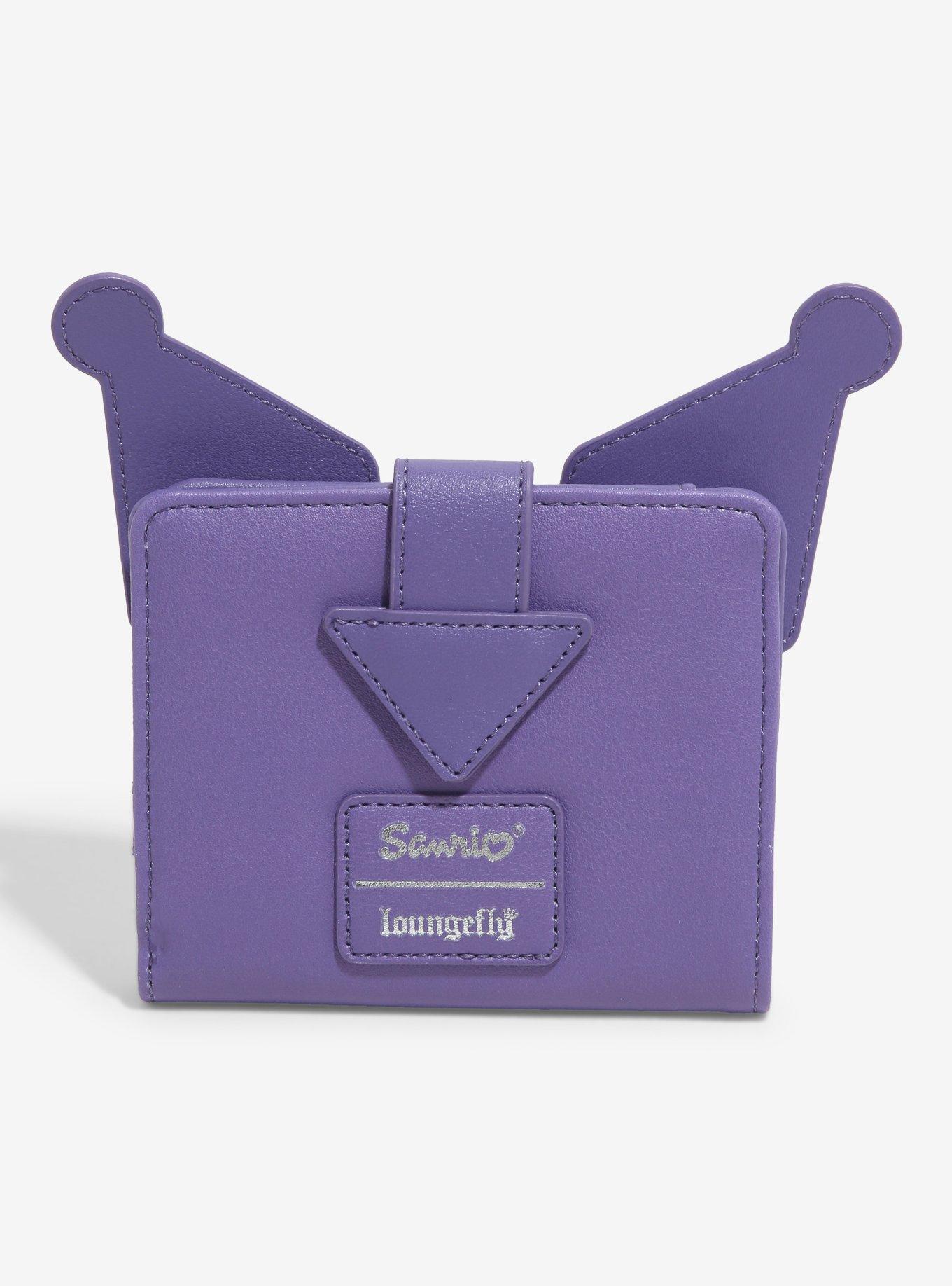 Loungefly Kuromi Face Mini Flap Wallet, , hi-res