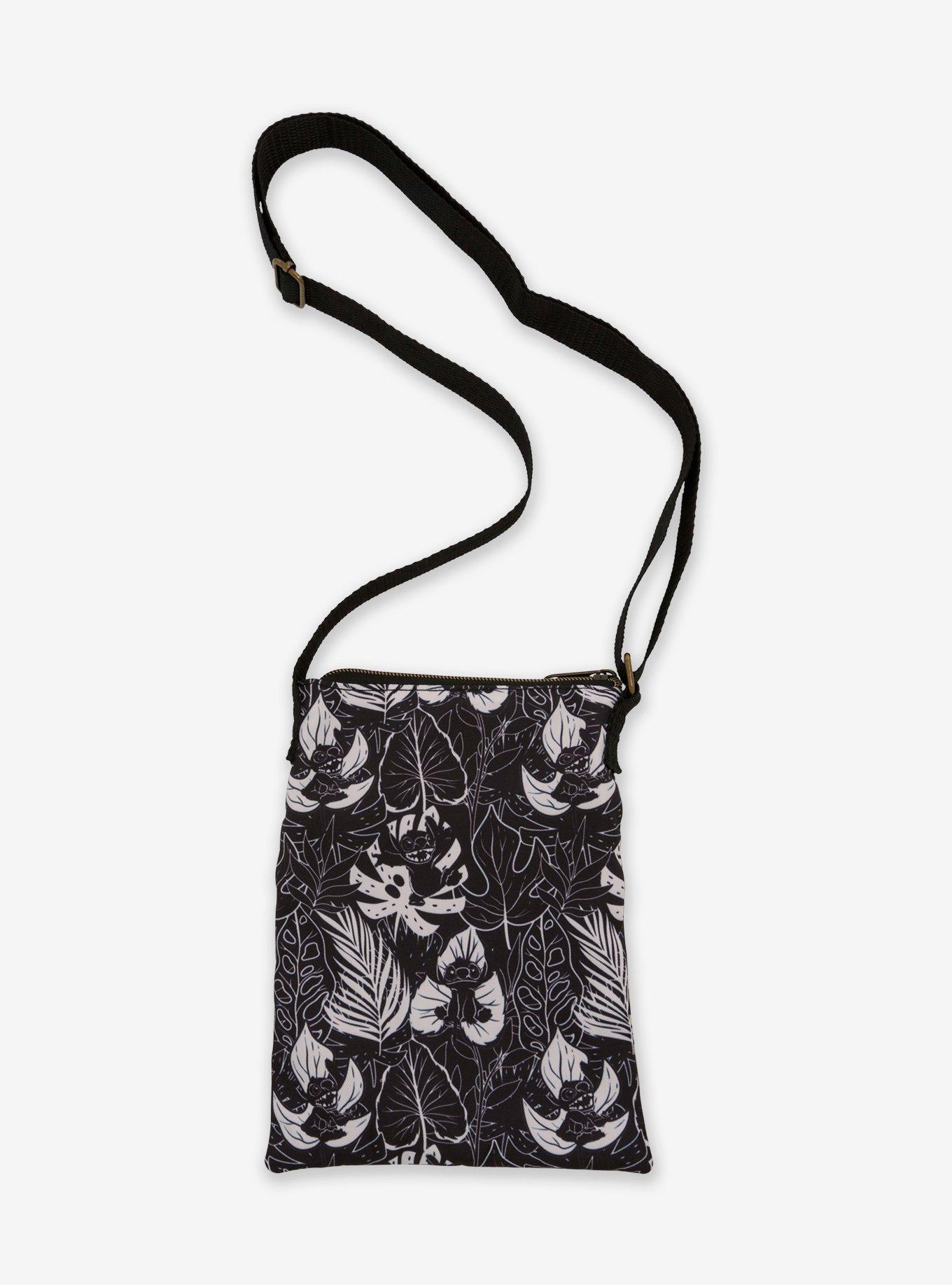 Loungefly Disney Stitch Black & White Passport Crossbody Bag, , alternate