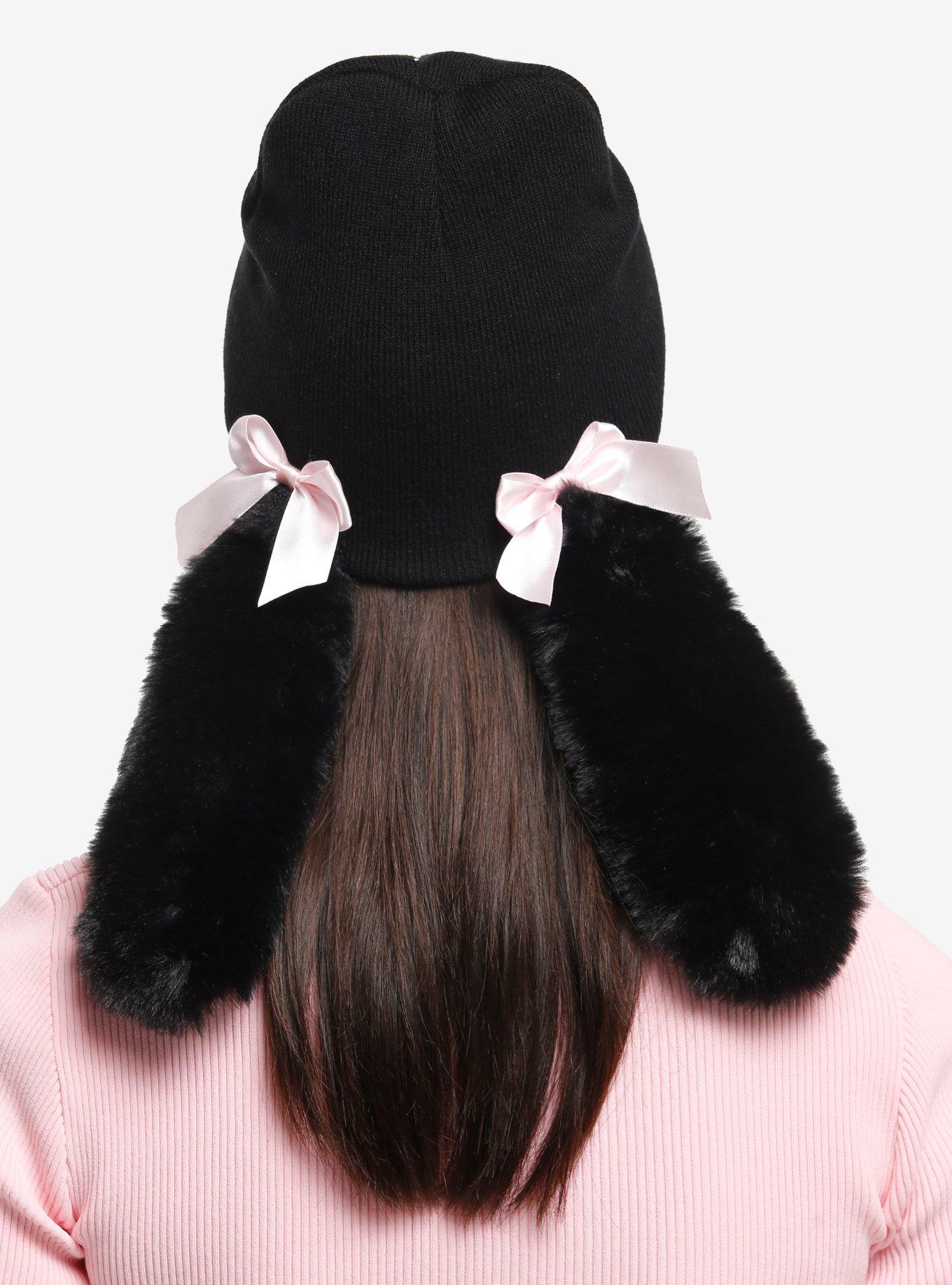 Bow Bunny Ears Beanie, , alternate