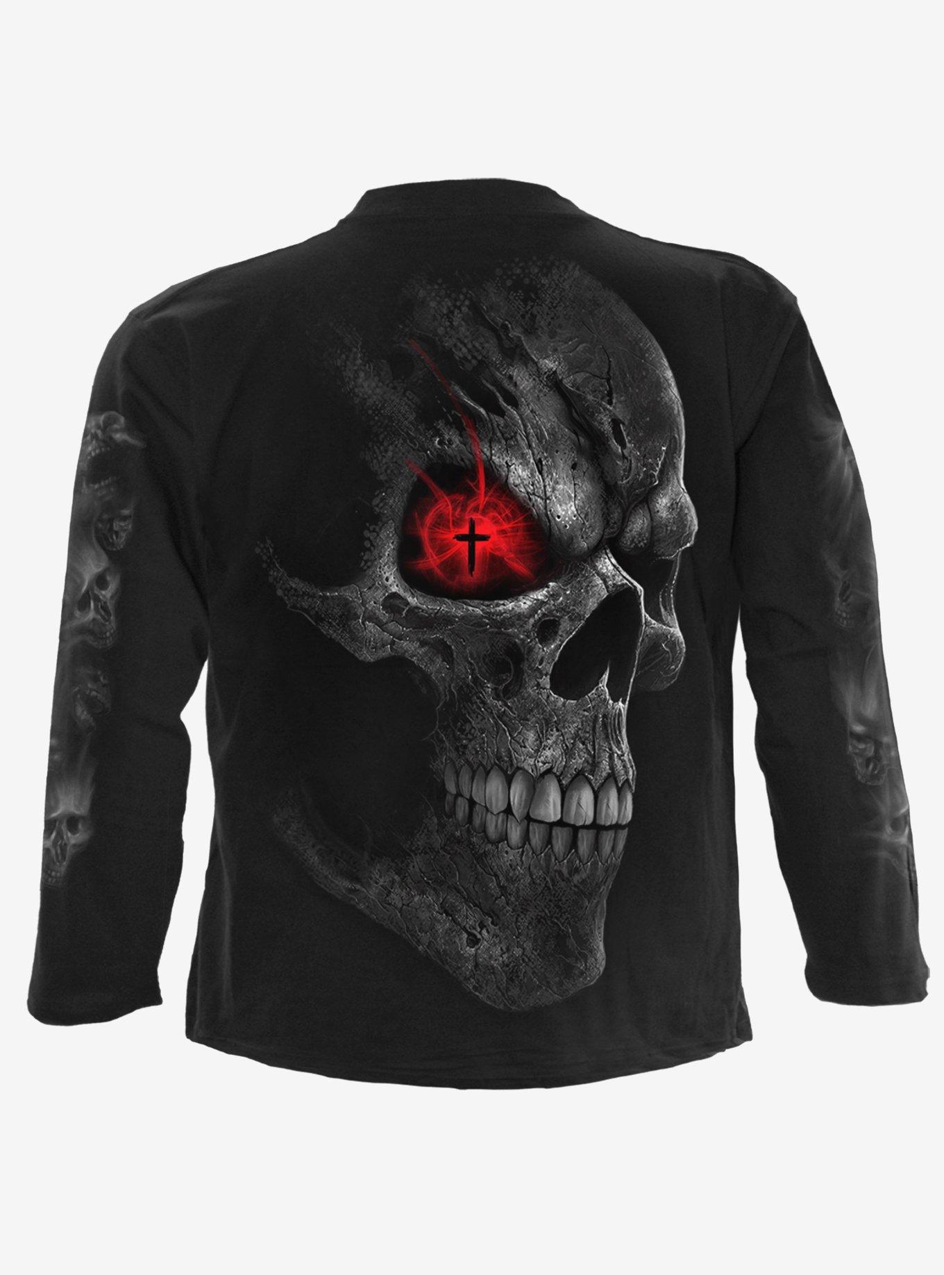 Spiral Death Stare Long Sleeve T-Shirt Black, BLACK, alternate