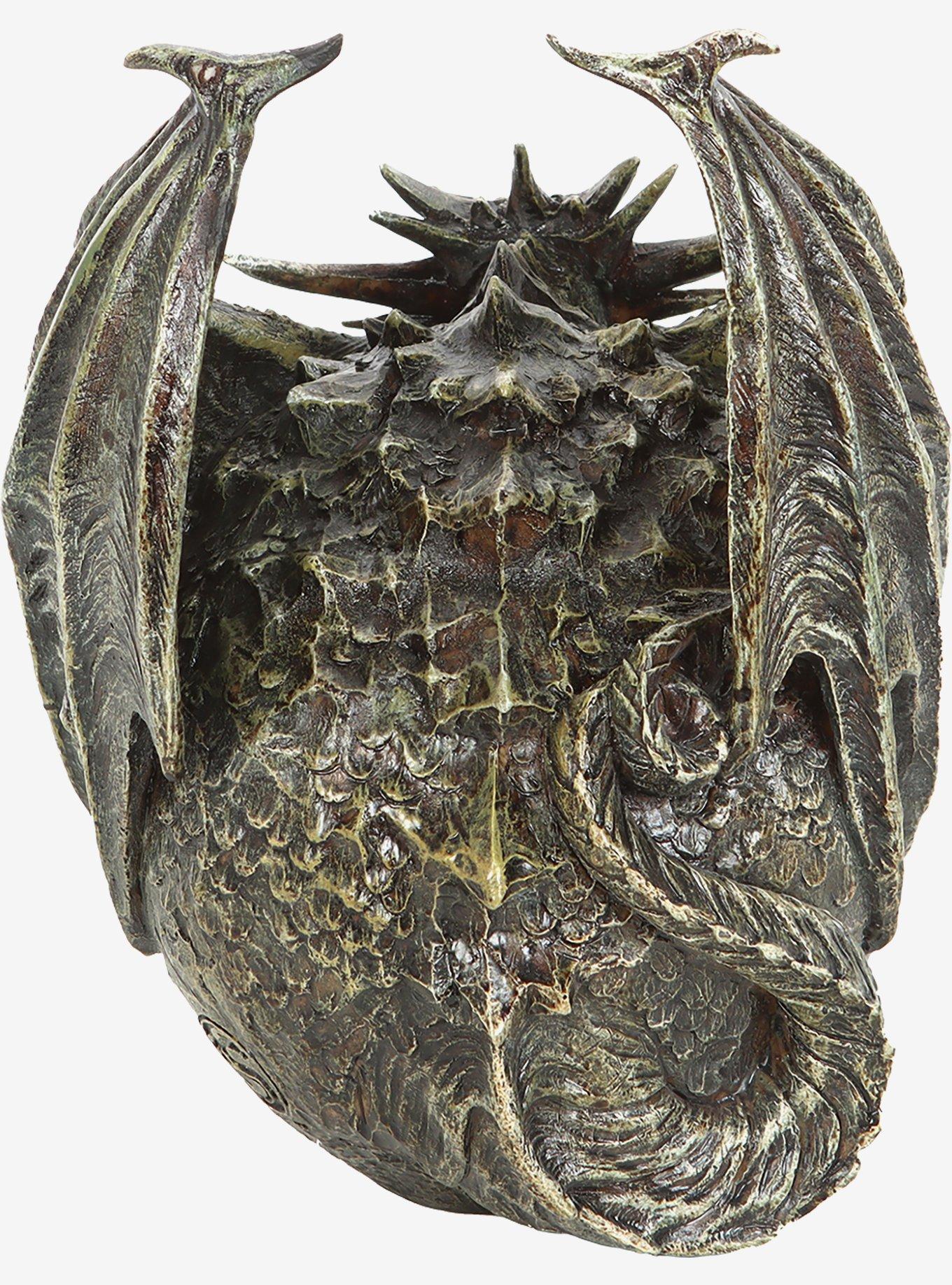 Spiral Draco Skull Sculpture