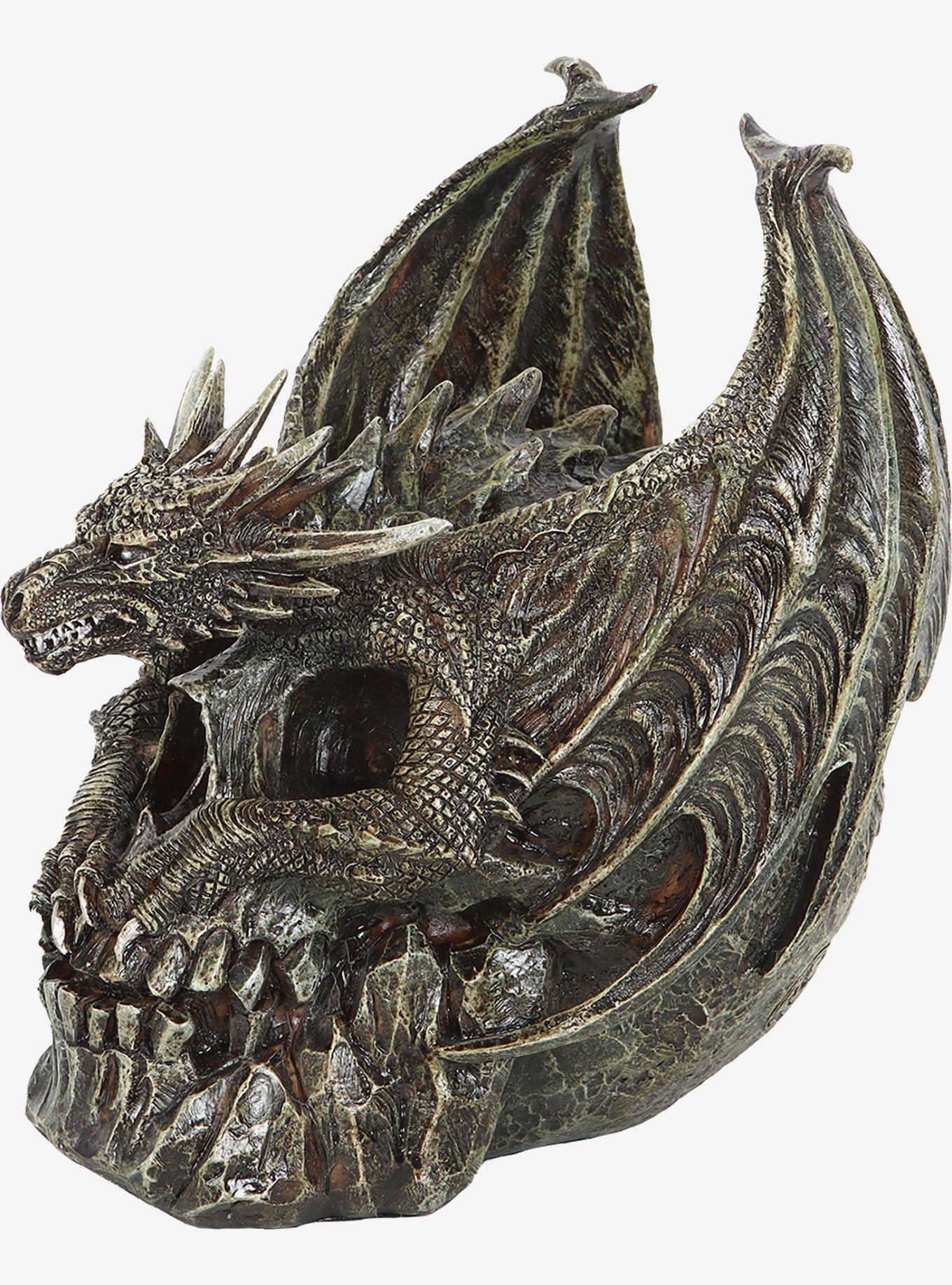 Spiral Draco Skull Sculpture, , alternate