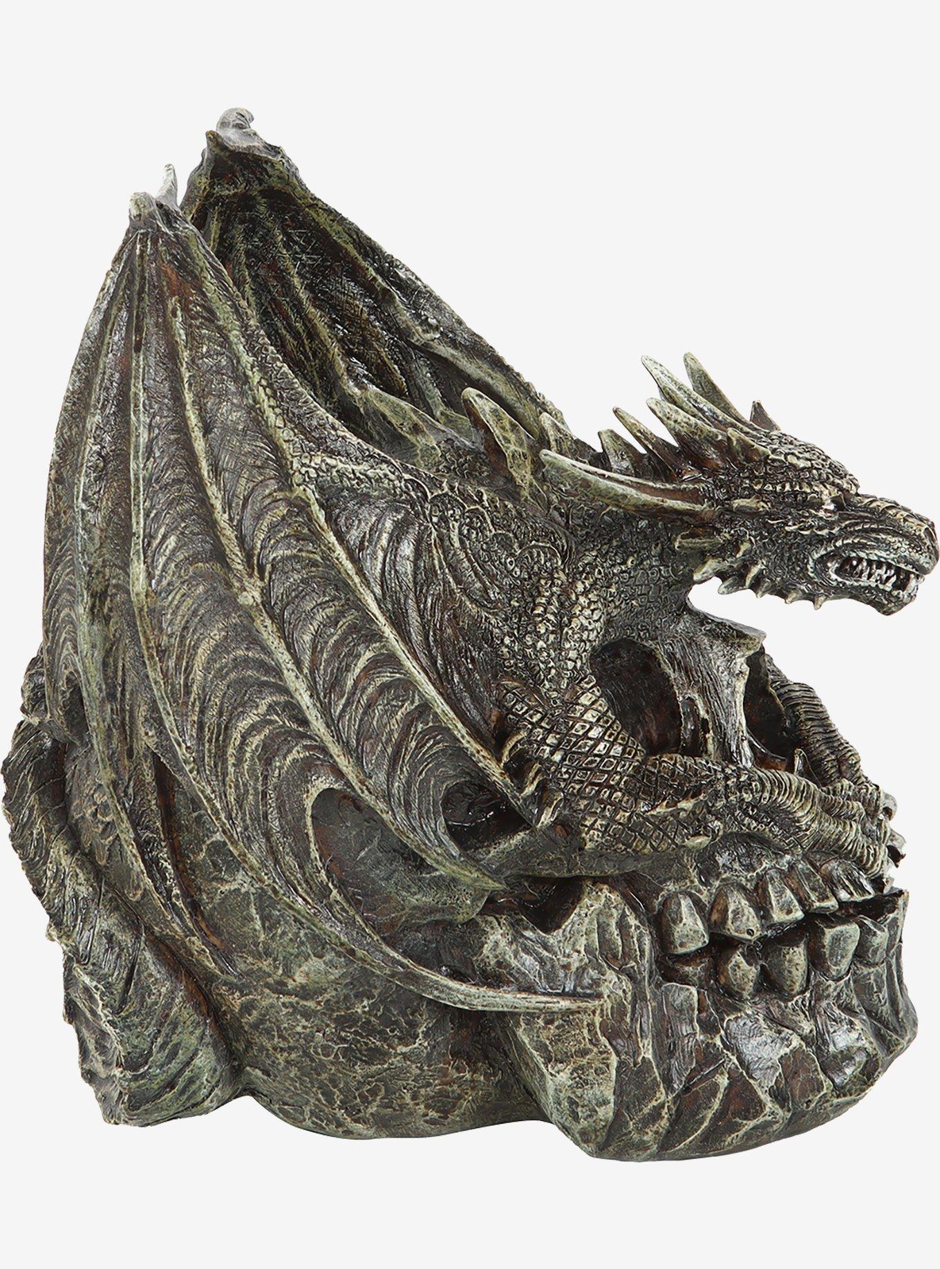 Spiral Draco Skull Sculpture, , alternate