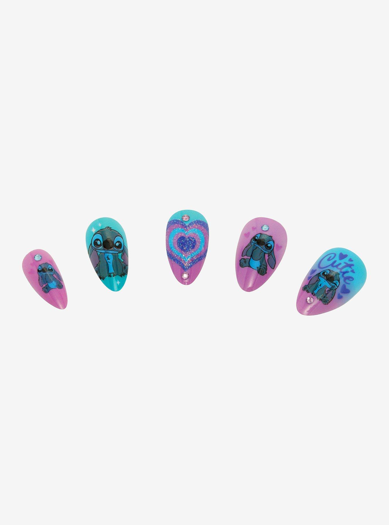 Disney Lilo & Stitch Y2K Heart Faux Nail Set, , alternate