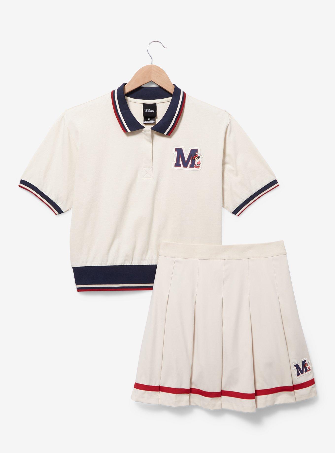 Disney Minnie Mouse Initial Pleated Golf Skirt - BoxLunch Exclusive, OFF WHITE, alternate