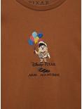 Disney Pixar Up Russell Balloon Embroidered T-Shirt — BoxLunch Exclusive, BROWN  LIGHT BROWN, alternate