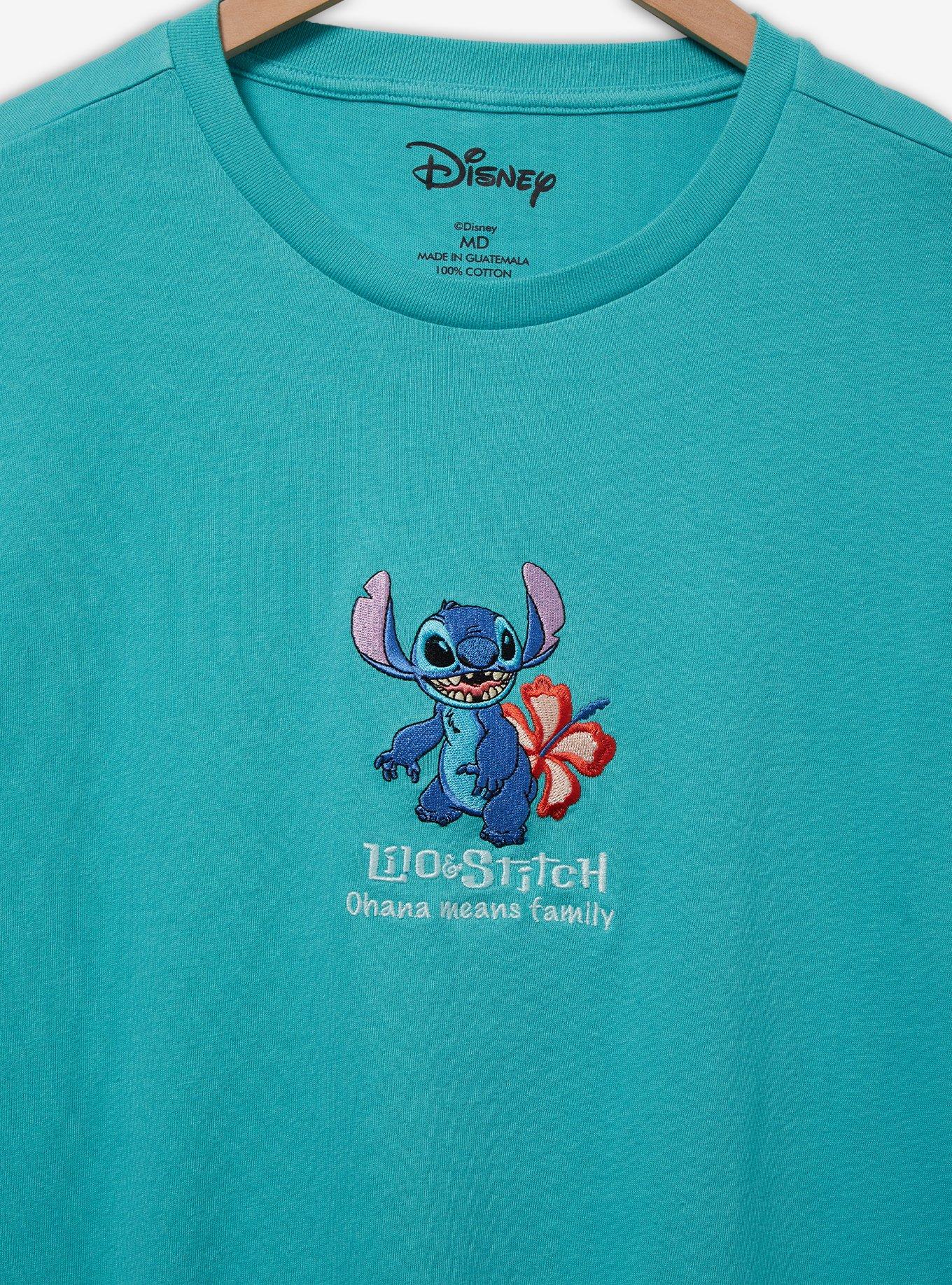 Disney Lilo & Stitch Floral Portrait T-Shirt - BoxLunch Exclusive, CADET BLUES, alternate