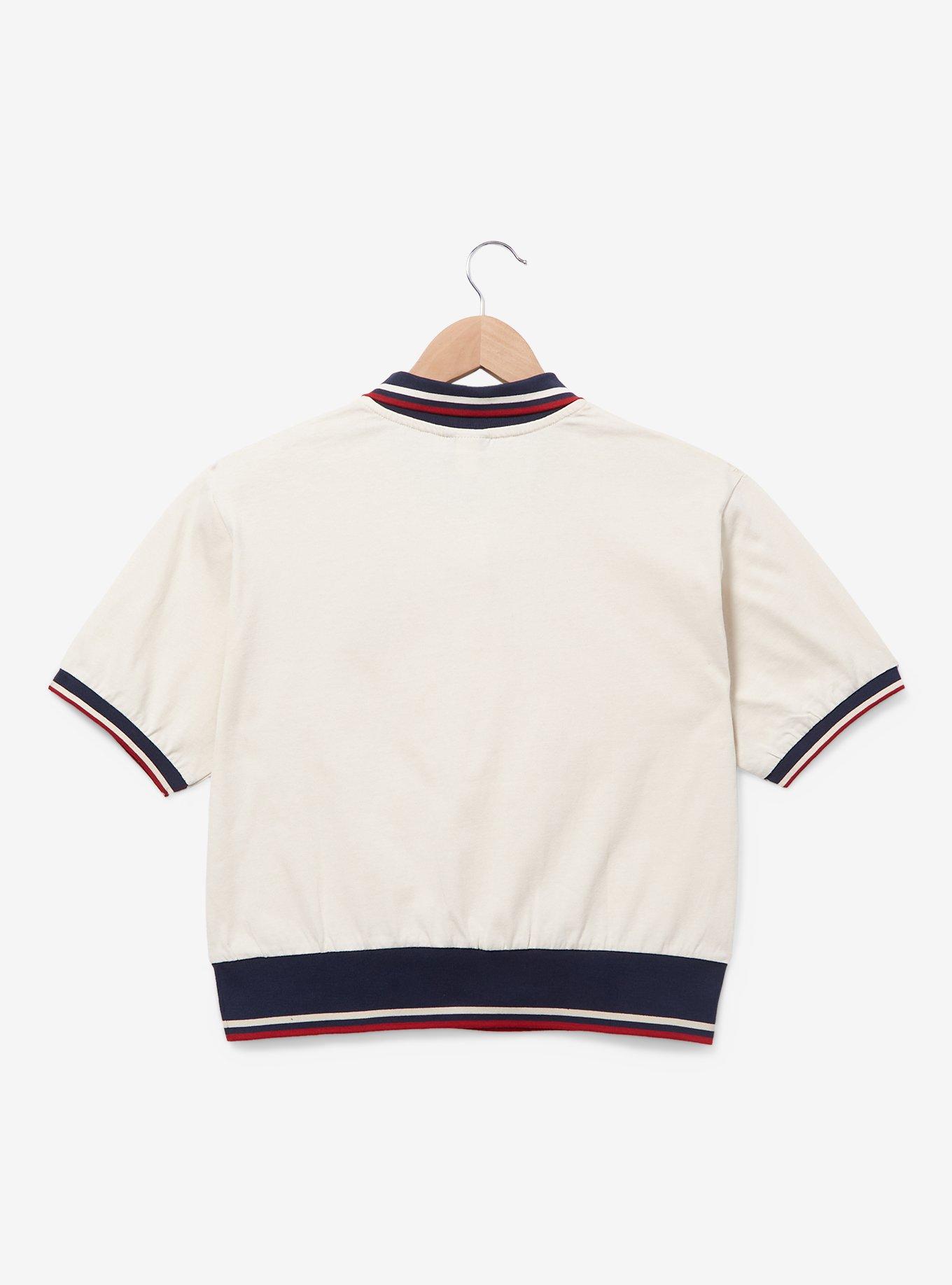 Disney Minnie Mouse Initial Golf Women's Plus Size Cropped Polo - BoxLunch Exclusive, OFF WHITE, alternate