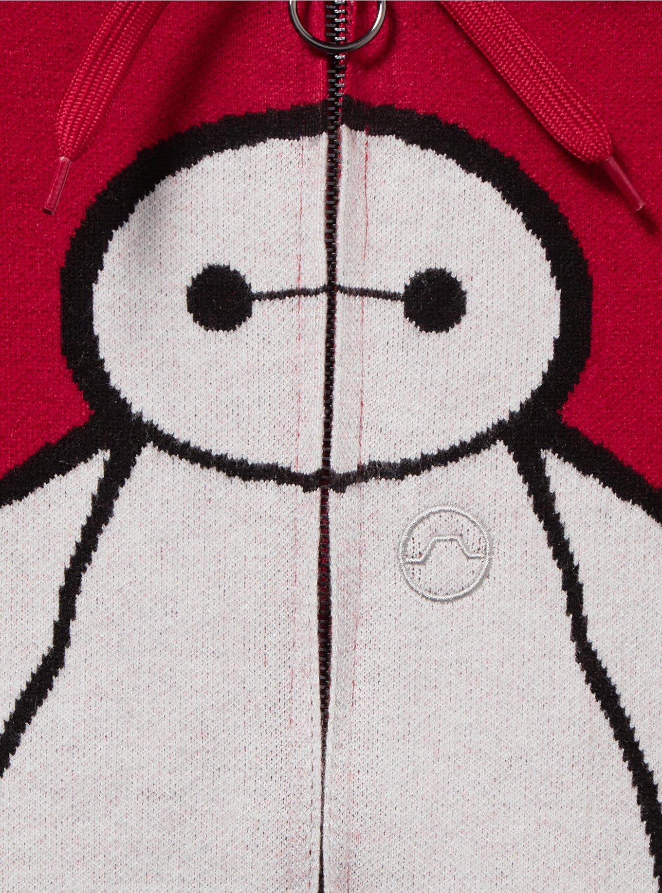Disney Big Hero 6 Baymax Women's Knit Zippered Hoodie - BoxLunch Exclusive, RED, alternate