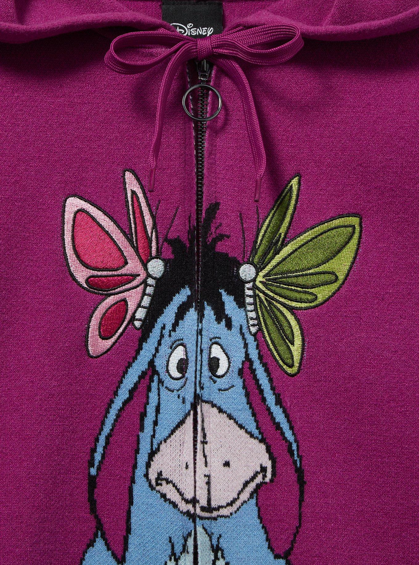 Disney Winnie the Pooh Eeyore Butterfly Women's Plus Zip Hoodie — BoxLunch Exclusive