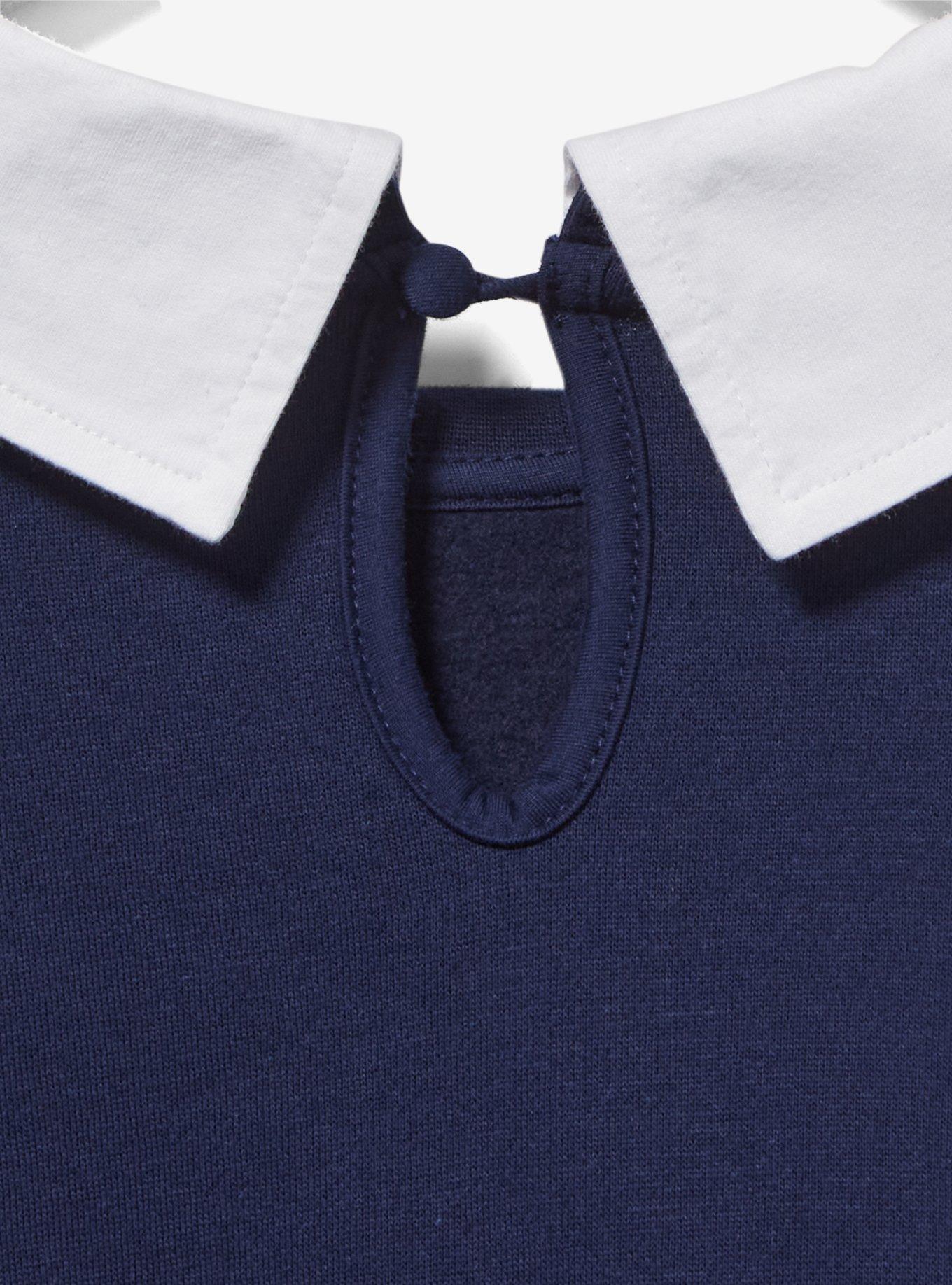 Disney Minnie Mouse Golf Collared Women's Crewneck - BoxLunch Exclusive, NAVY, alternate