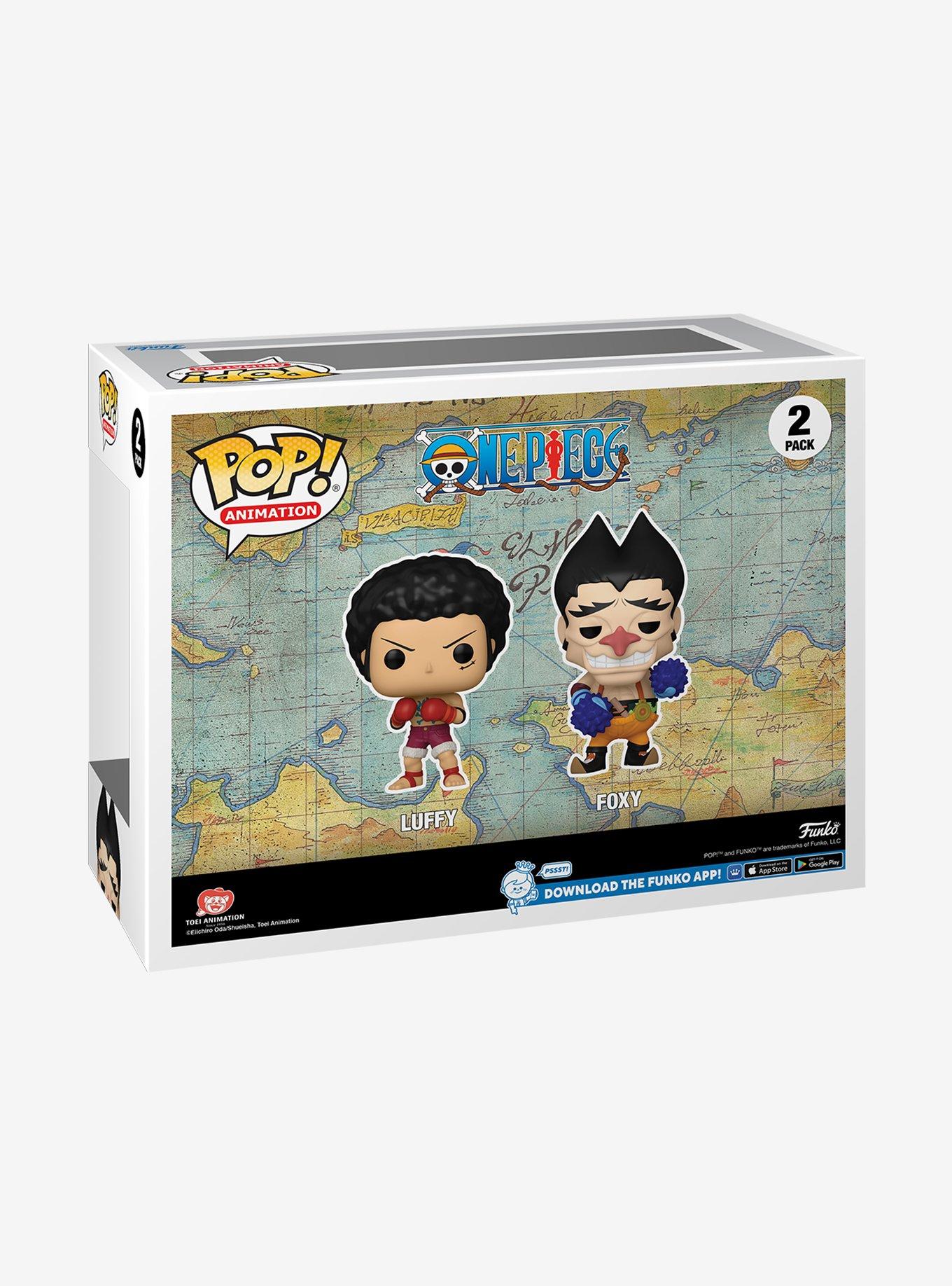 Funko One Piece Pop! Animation Luffy & Foxy Vinyl Figure Set Hot Topic Exclusive, , alternate