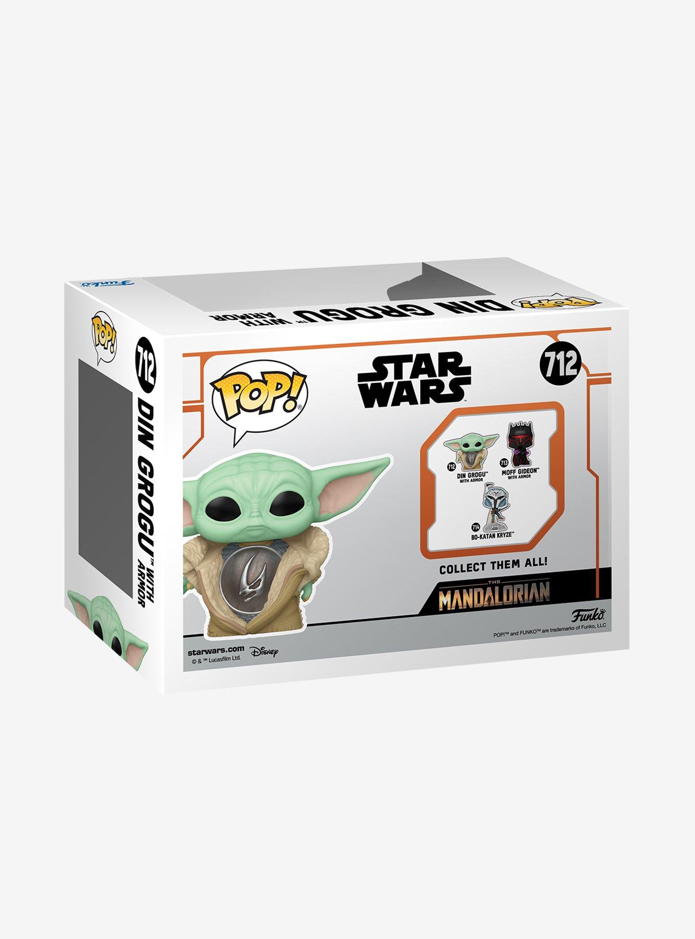 Funko Star Wars The Mandalorian Pop! Din Grogu With Armor Vinyl Bobble-Head Figure, , alternate