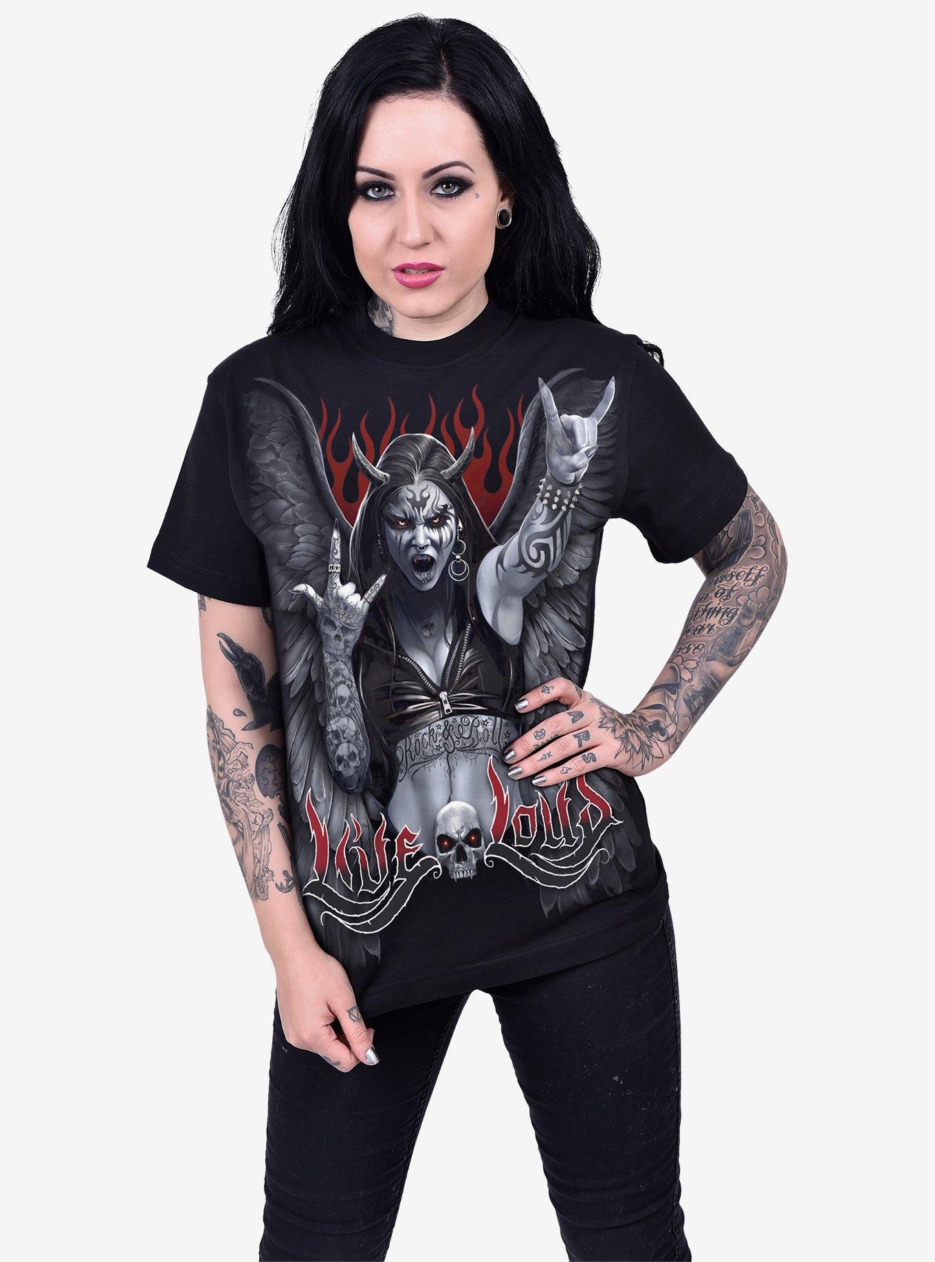 Spiral Rock Loud T-Shirt Black, BLACK, alternate