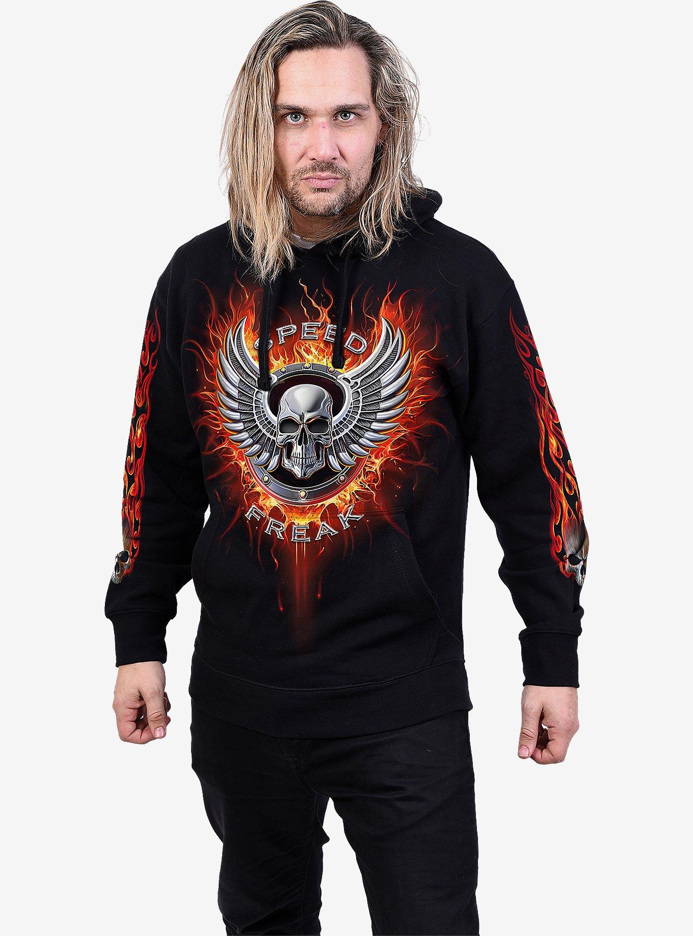 Spiral Speed Freak Hoodie Black, BLACK, alternate