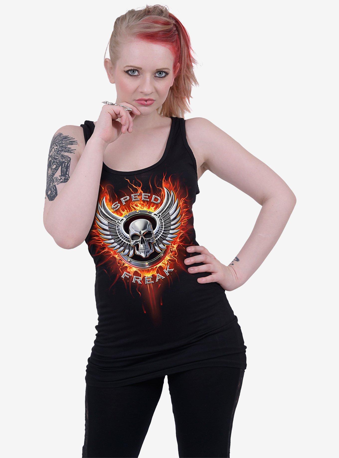 Spiral Speed Freak Razor Back Top Black, BLACK, alternate