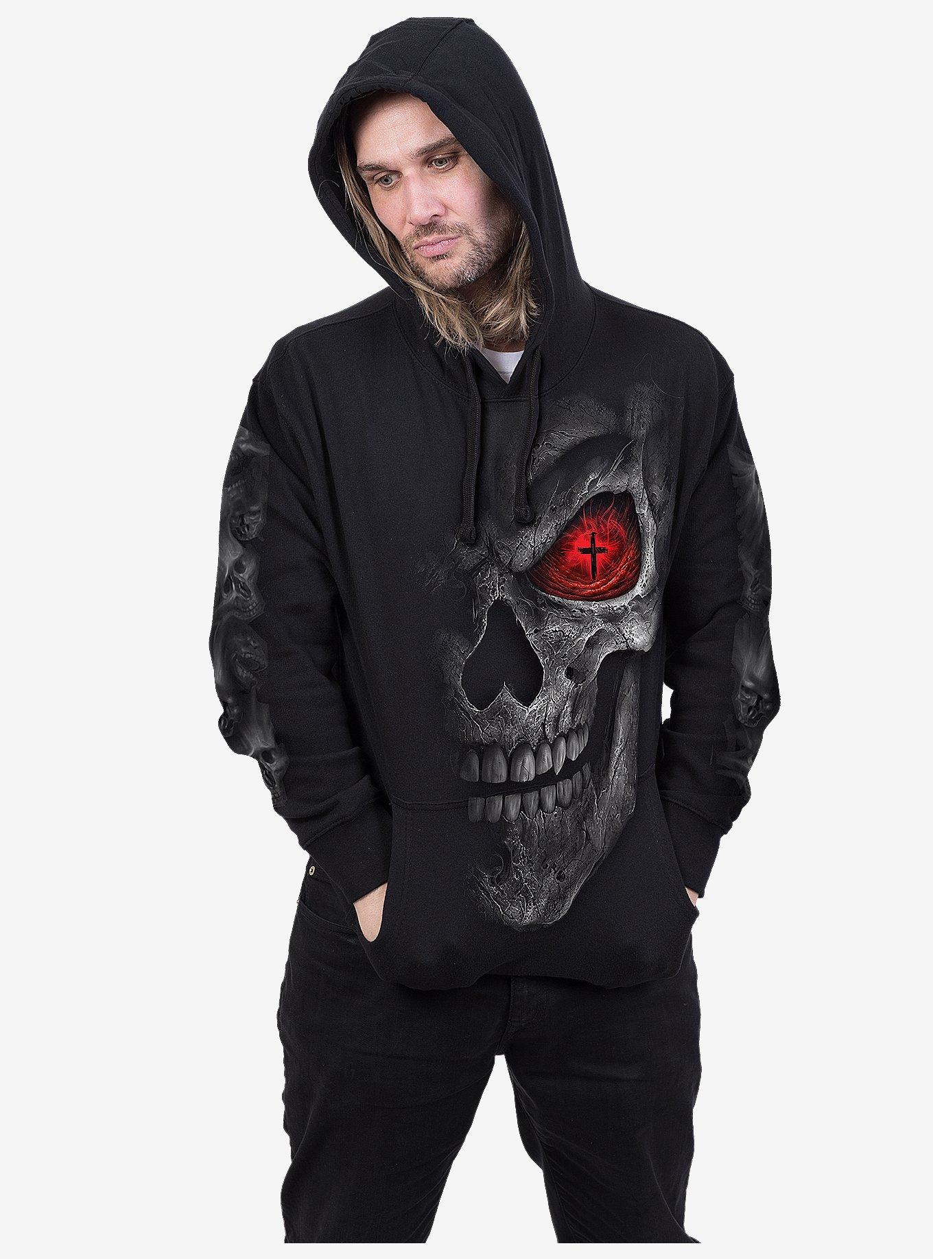 Spiral Death Stare Hoodie Black, BLACK, alternate